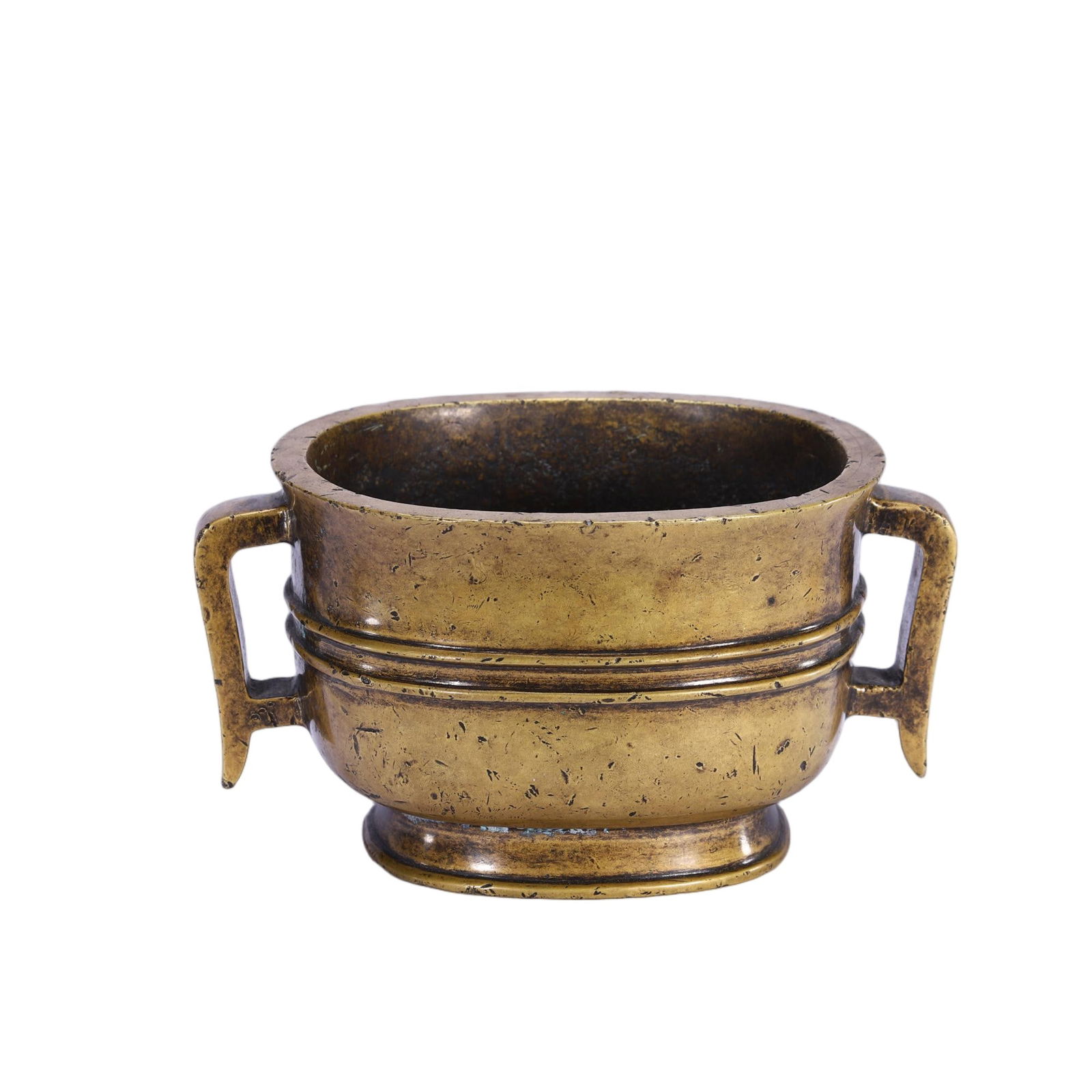 A BRONZE-GILT CENSER WITH HANDLES (1 of 9)