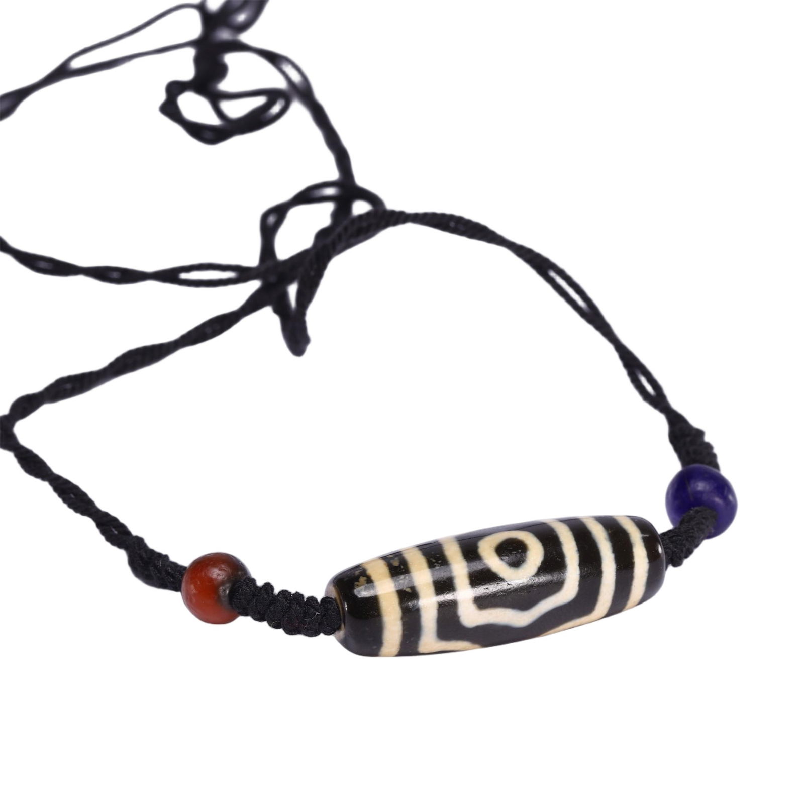 A TIBETAN DZI BEAD PENDANT (1 of 9)