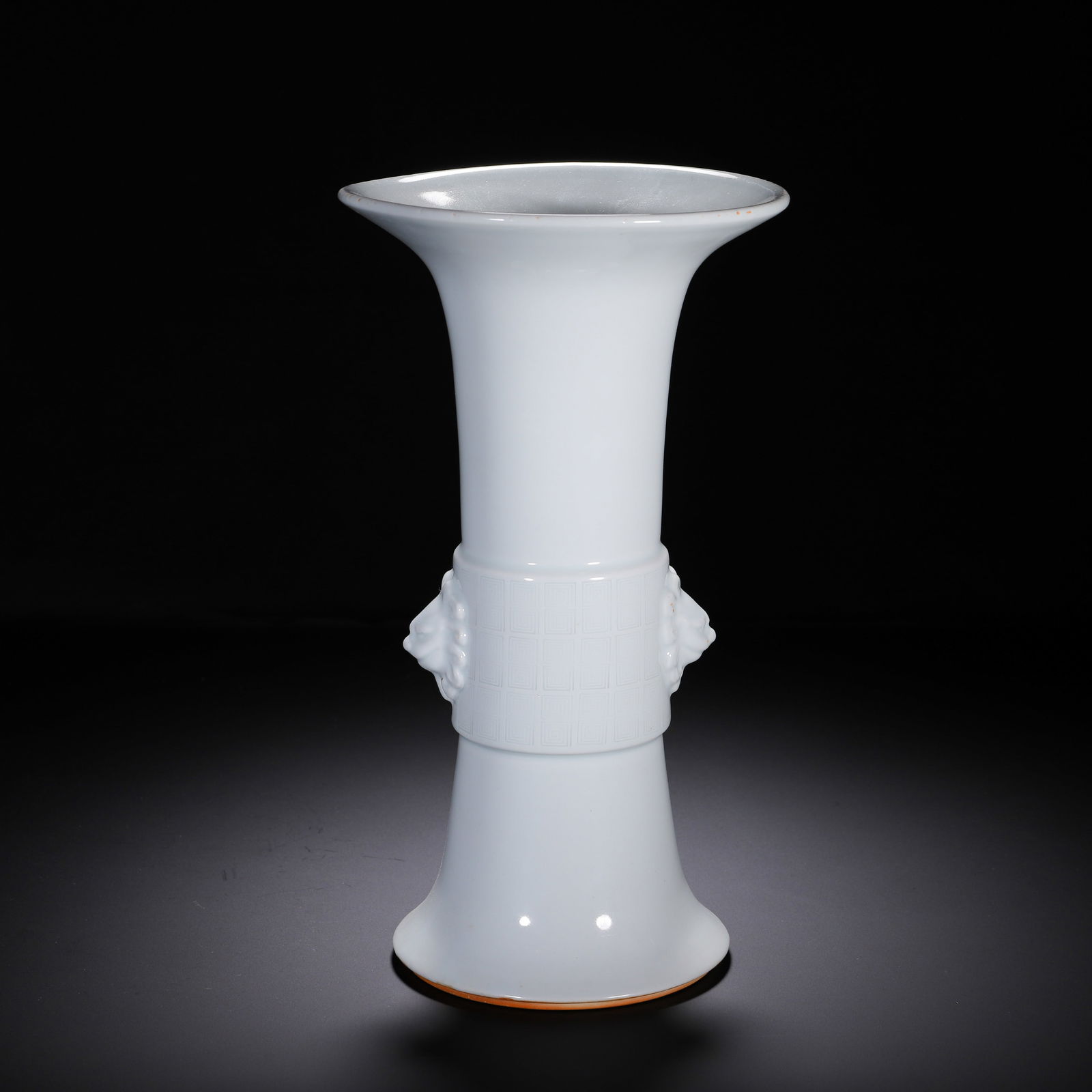 A BLANC-DE-CHINE BEAKER VASE GU (1 of 9)