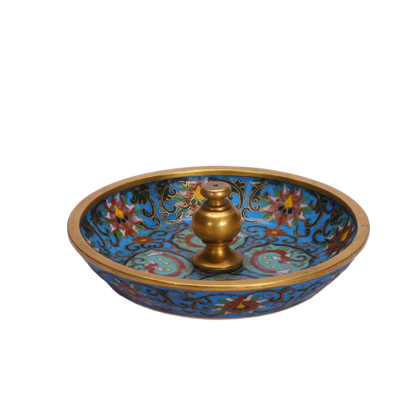 A CLOISONNE ENAMEL INCENSE HOLDER (1 of 9)