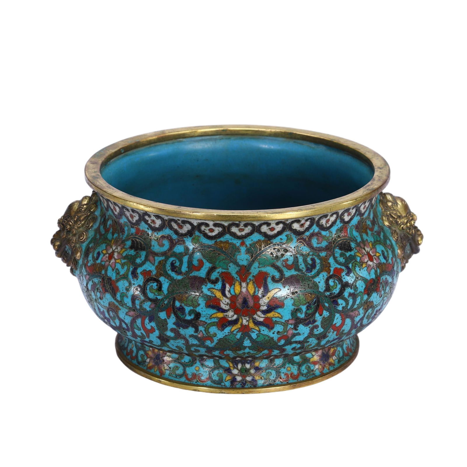A CLOISONNE ENAMEL BOMBE CENSER (1 of 9)
