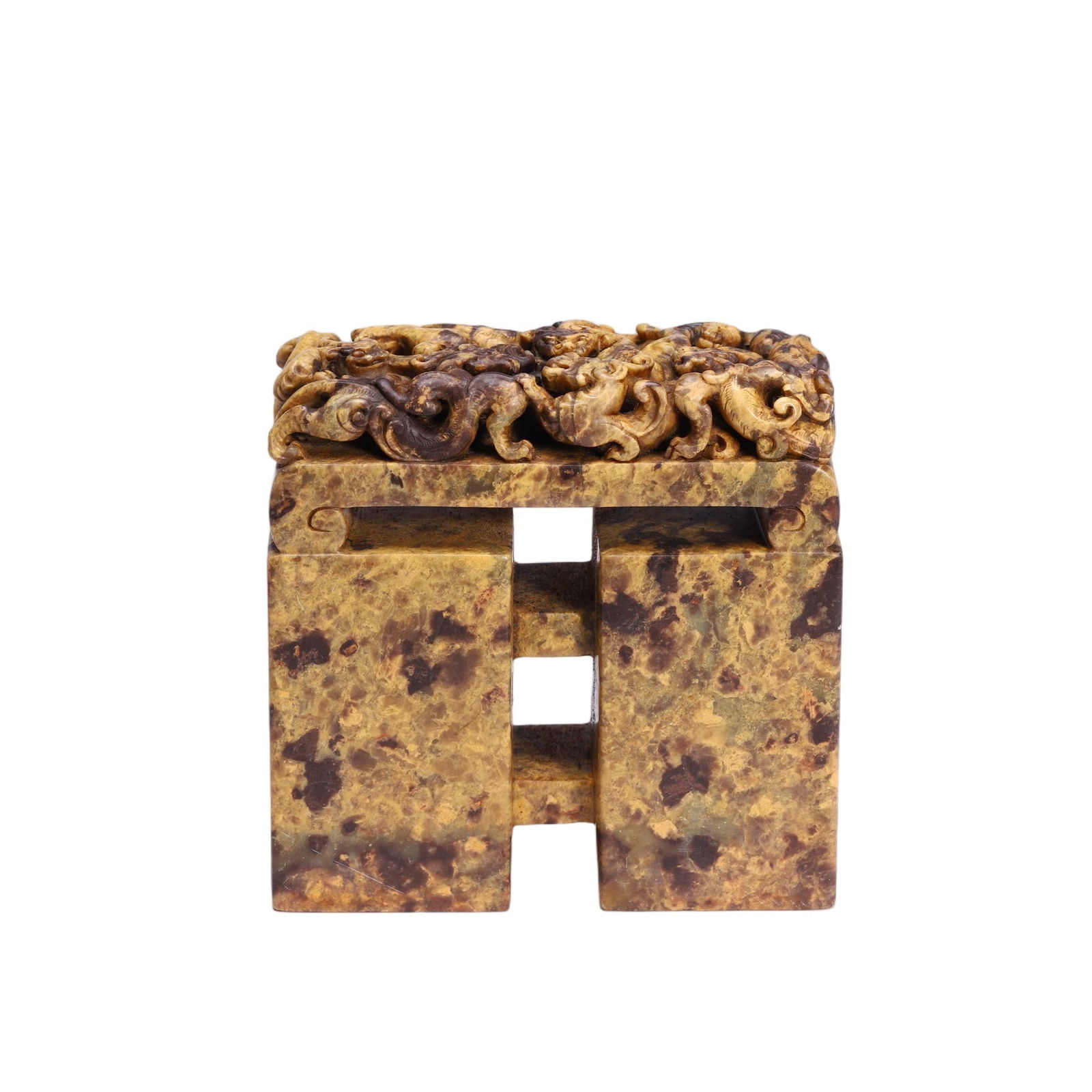 A CARVED SHOUSHAN STONE SEAL (1 of 9)