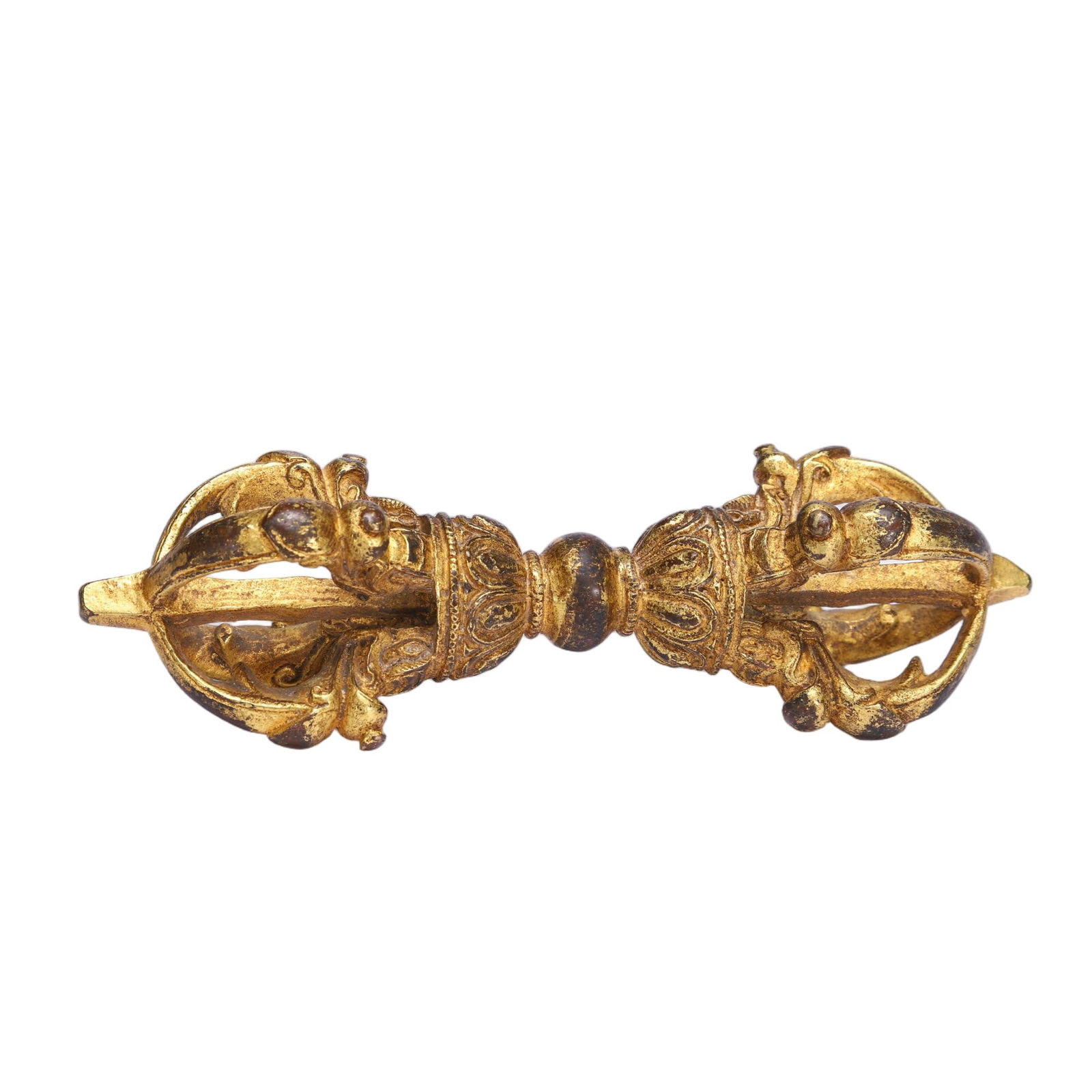 A BRONZE-GILT VAJRA (1 of 9)