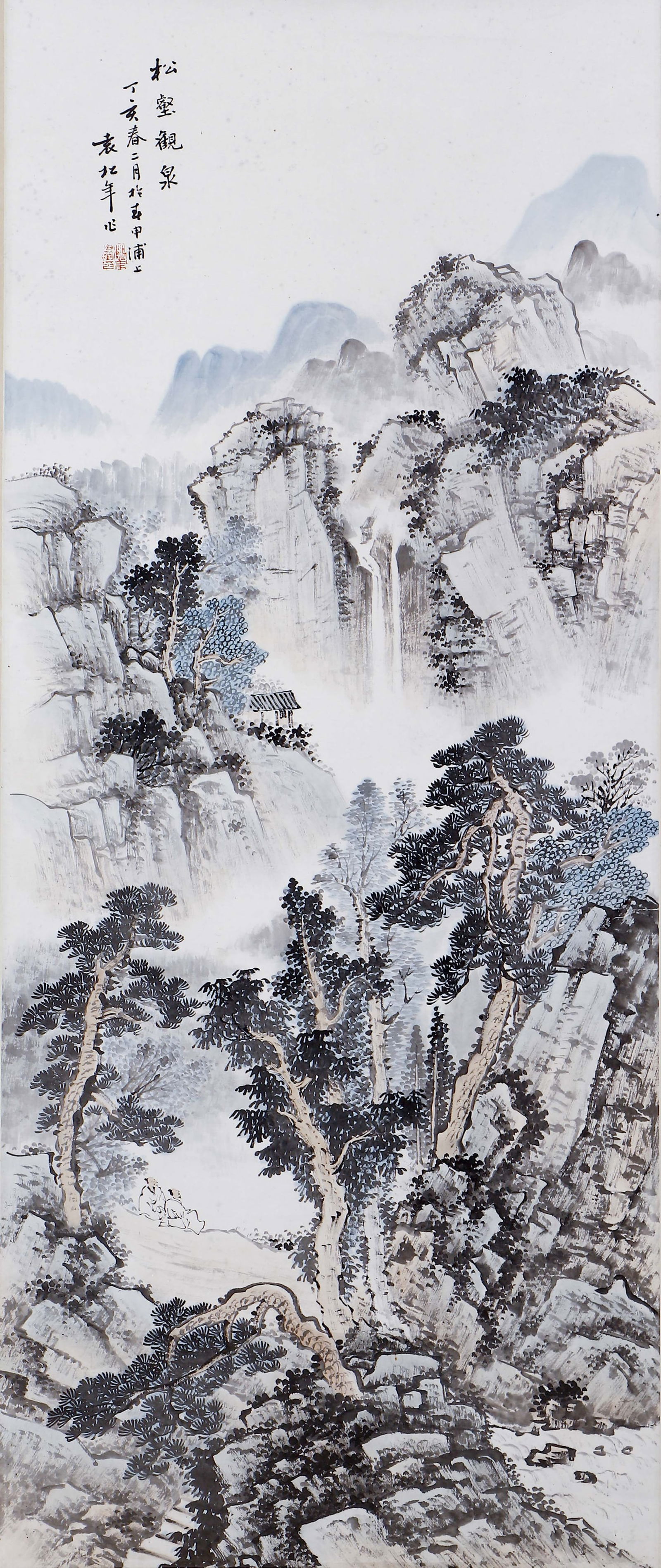 A CHINESE PAINTING OF ADMIRING SCENERY SIGNED YUAN SONGNIAN (1 of 4)