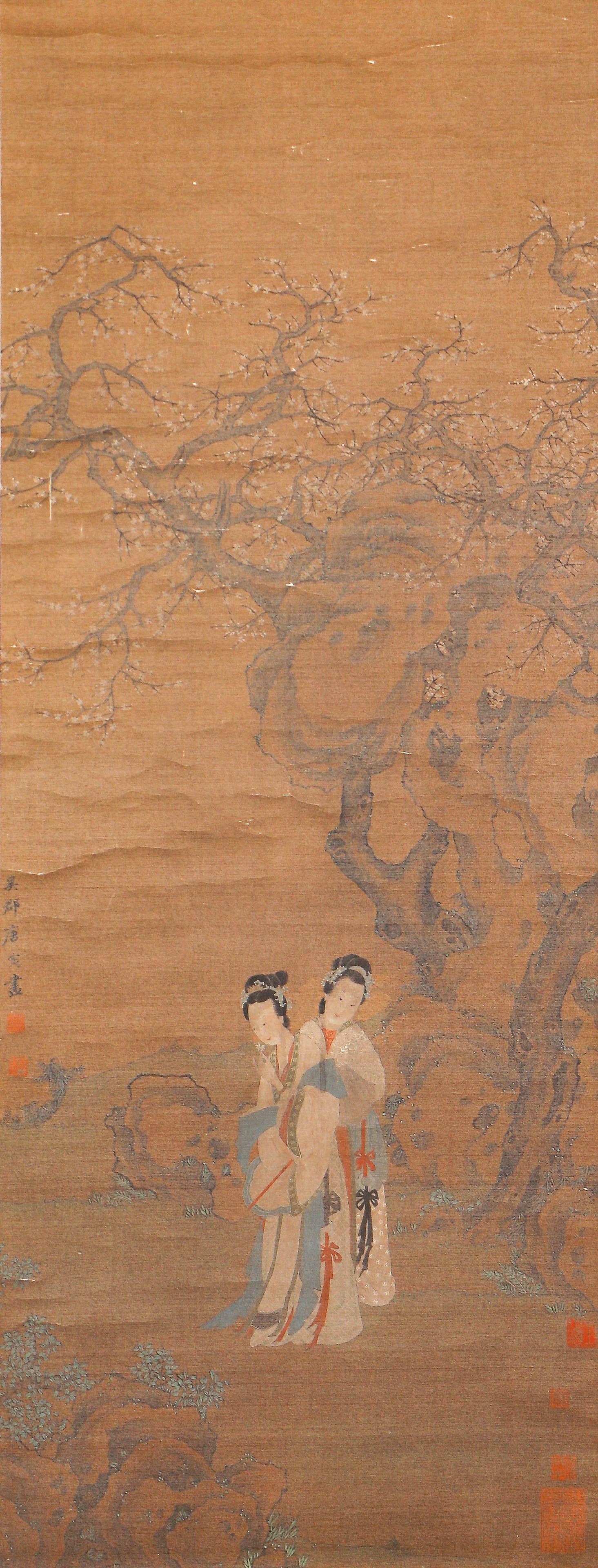 A CHINESE PAINTING OF LONG ELIZA SIGNED TANG YIN (1 of 5)
