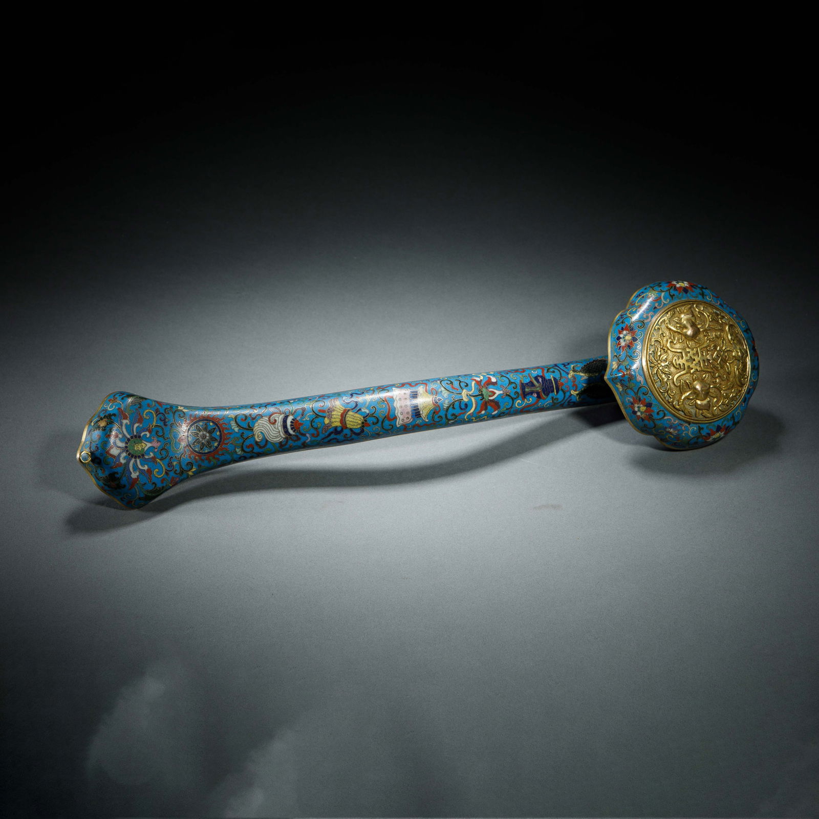 A CLOISONNE ENAMEL RUYI SCEPTER (1 of 7)