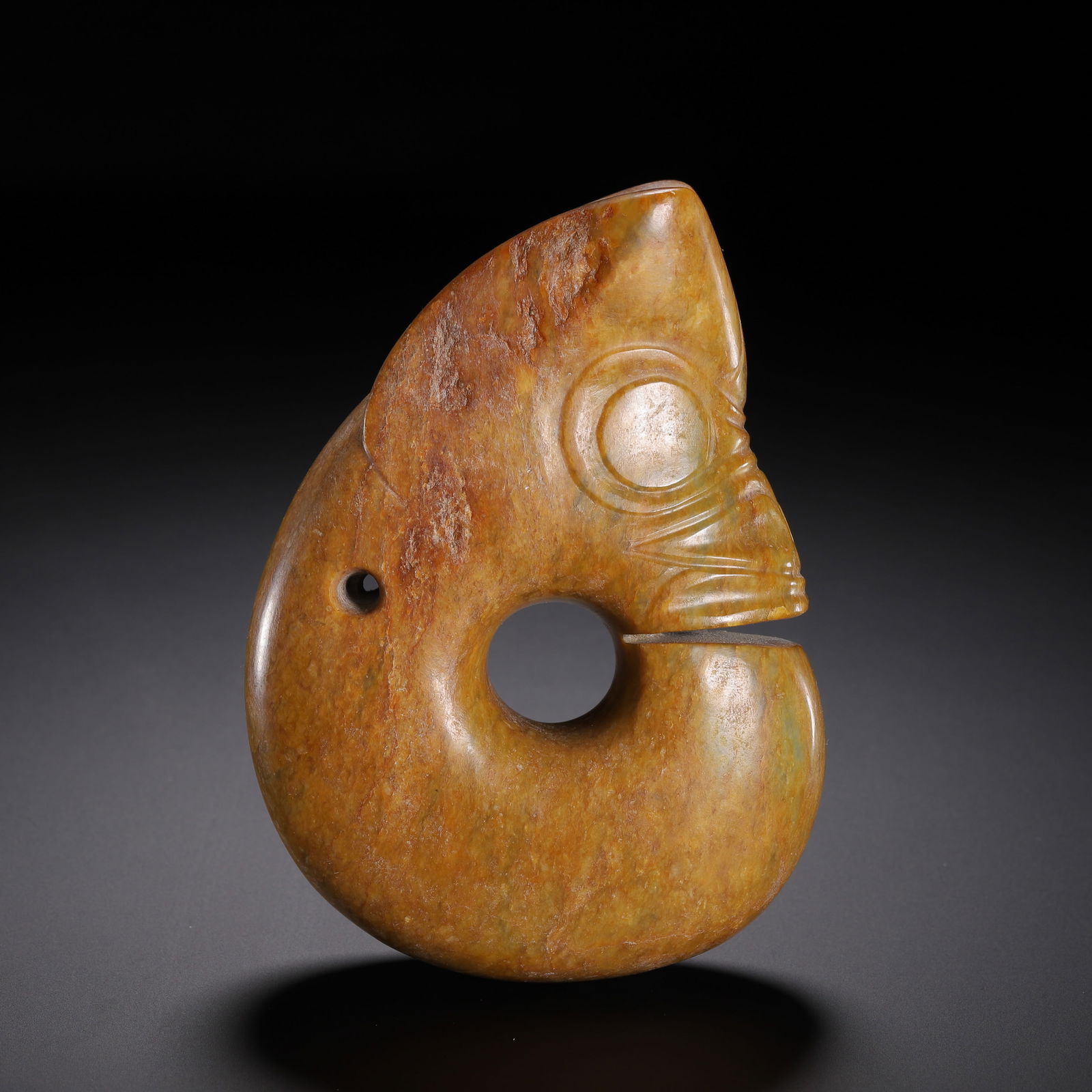 A CHINESE CARVED JADE PIG-DRAGON (1 of 9)