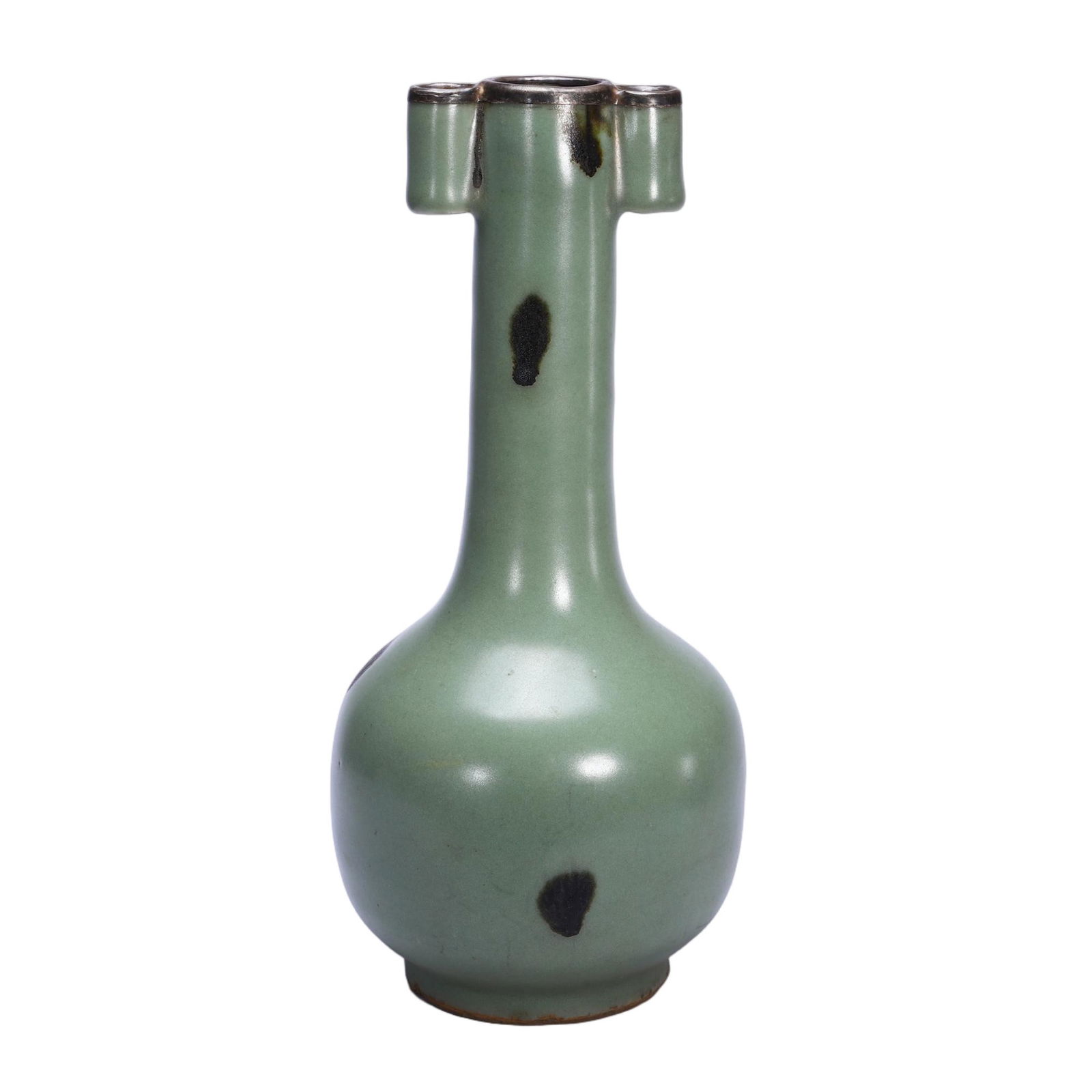 A CELADON GLAZE TORI SEIJI TUBULAR VASE (1 of 9)