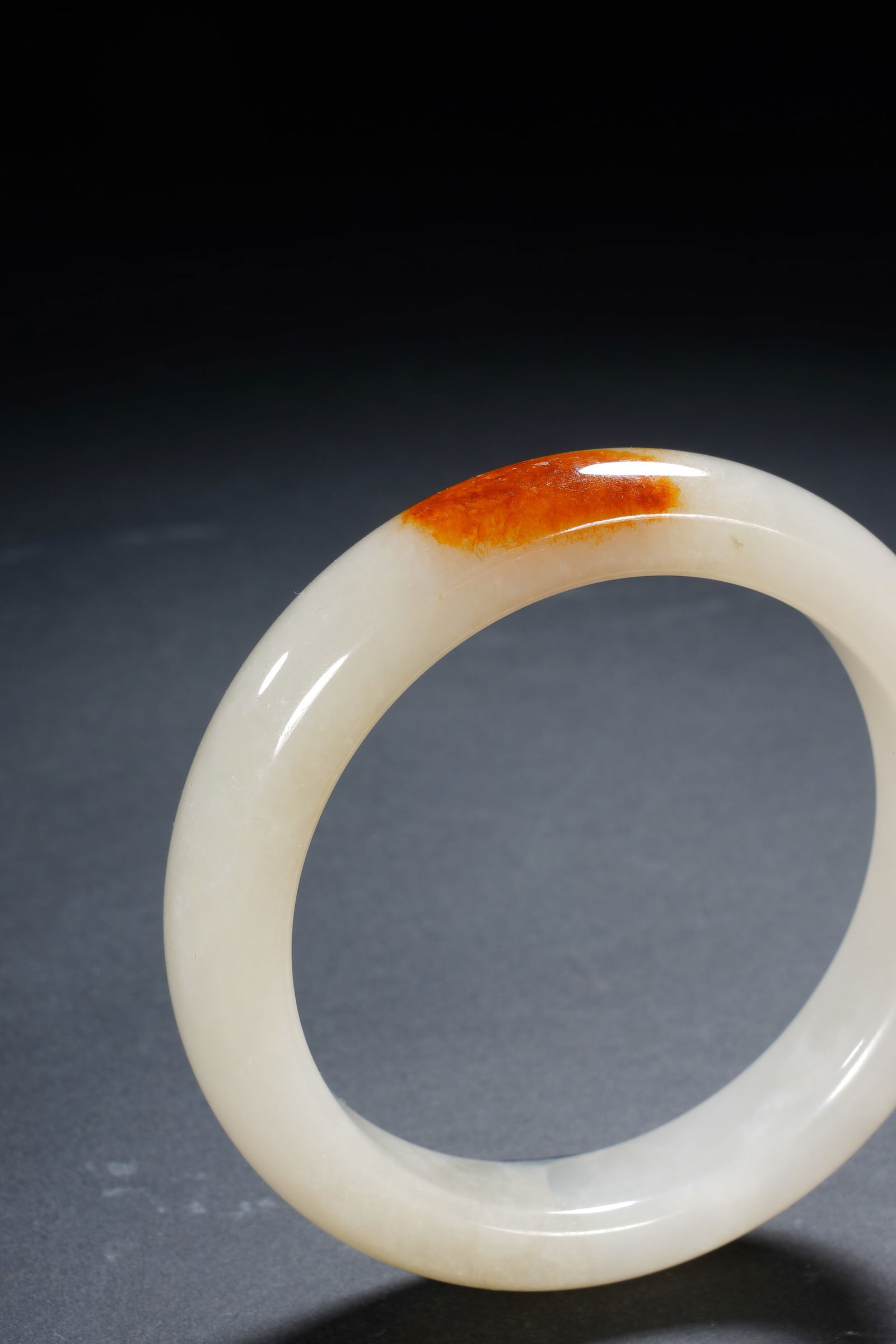 A WHITE JADE BANGLE - 3