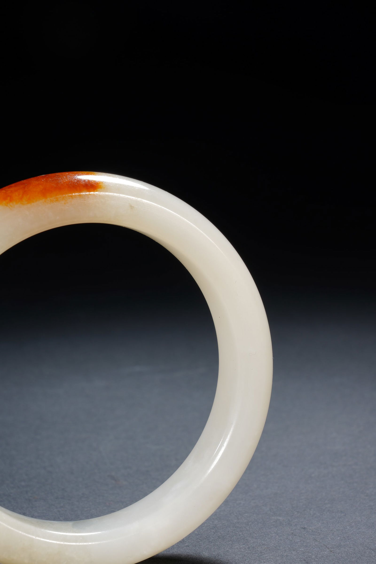 A WHITE JADE BANGLE - 4