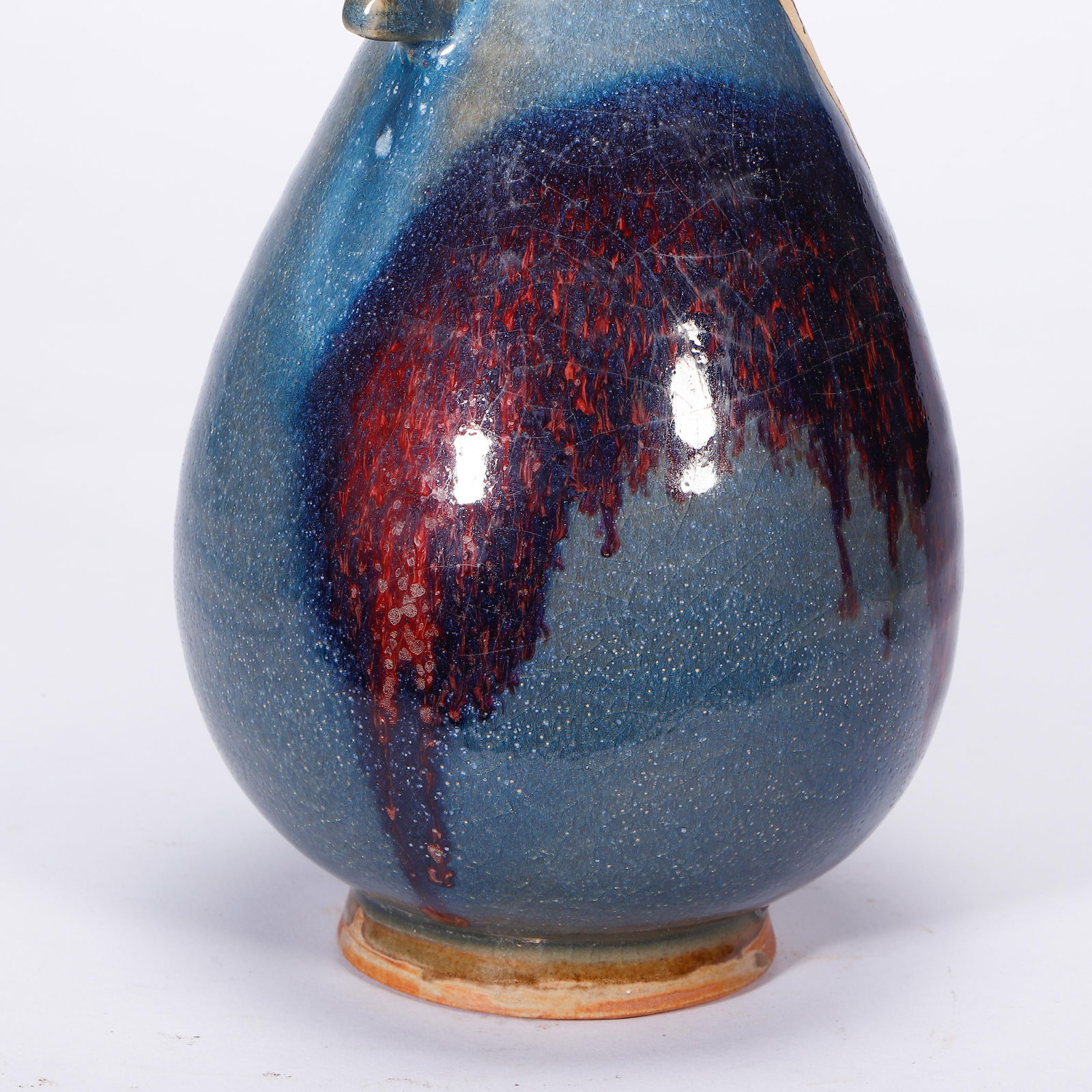 A PURPLE SPLASHED JUN-WARE VASE - 6