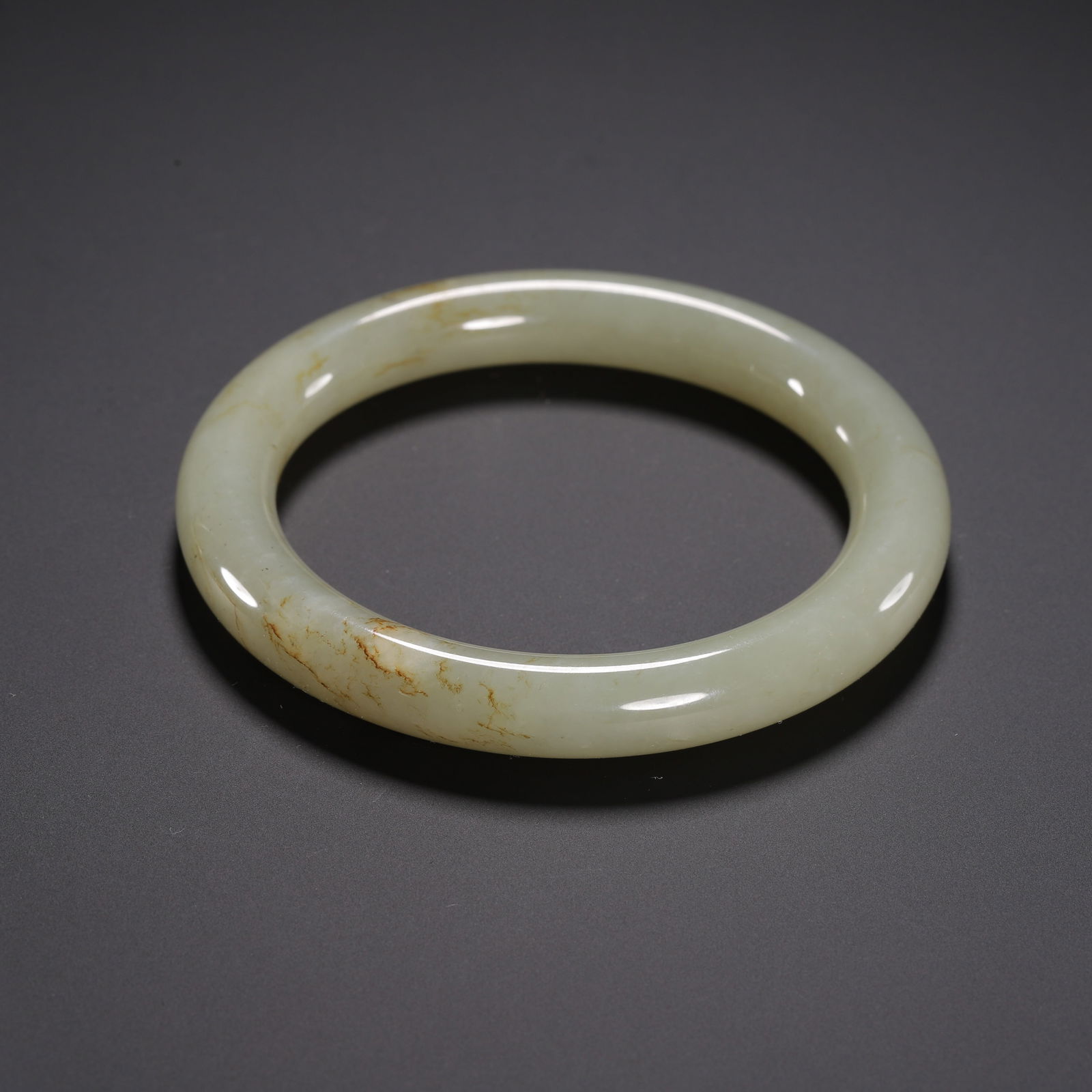 A WHITE JADE BANGLE (1 of 9)