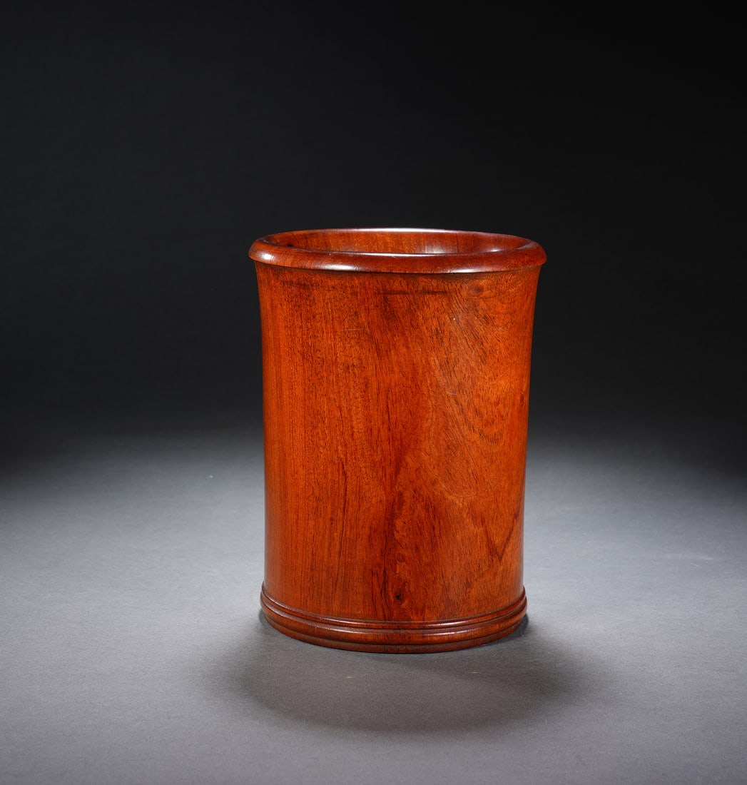 A CARVED HUANGHUALI BRUSHPOT (1 of 8)