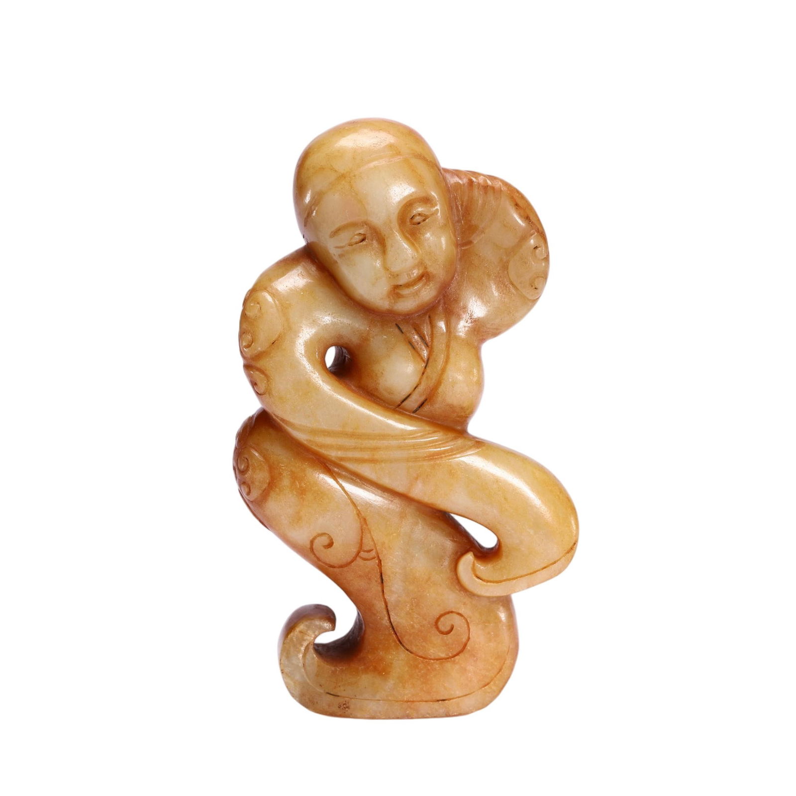 A CARVED JADE DANCER (1 of 9)