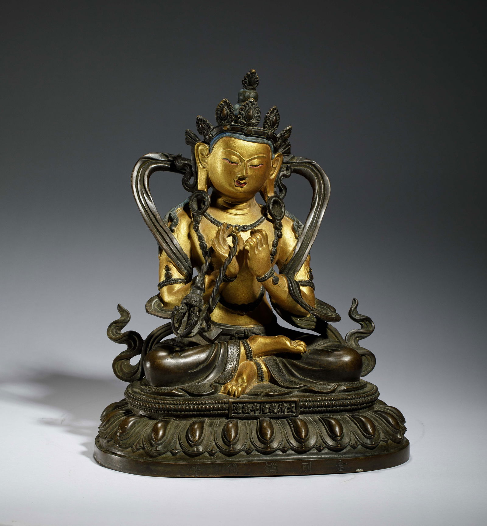 A SINO-TIBETAN BRONZE SEATED BODHISATTVA (1 of 9)