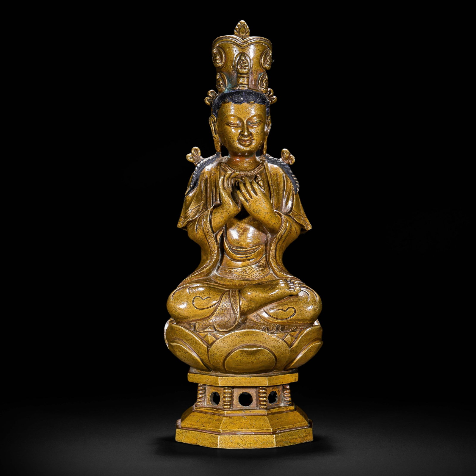 Chinese Alloy Copper Seated Buddha Statue (1 of 14)