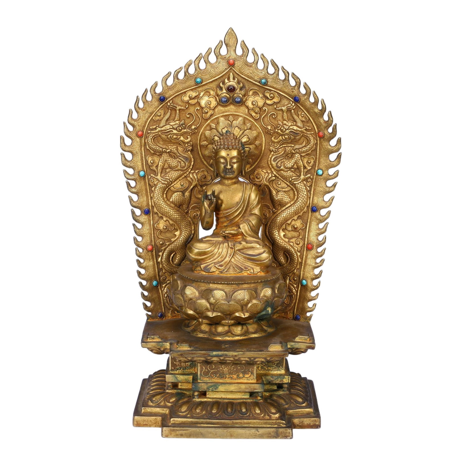 Chinese Gilt Bronze Seated Buddha Statue (1 of 9)