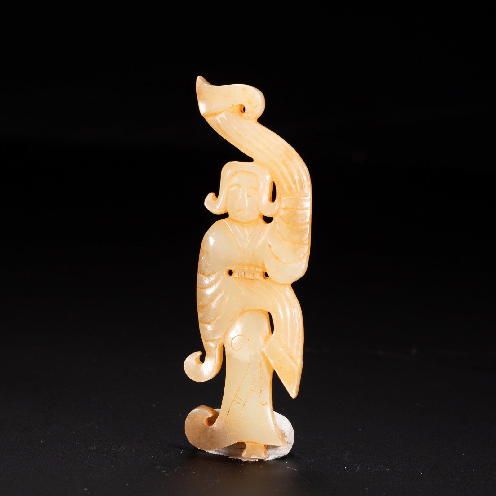 A Chinese Hetian Jade Dancer Pendant (1 of 7)