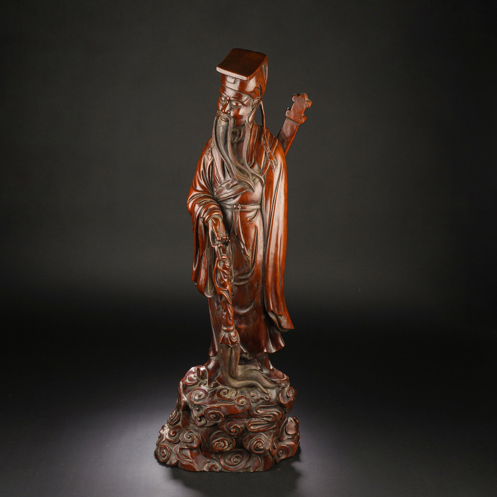 Chinese Boxwood Carved Figure of L? Dongbin (1 of 9)