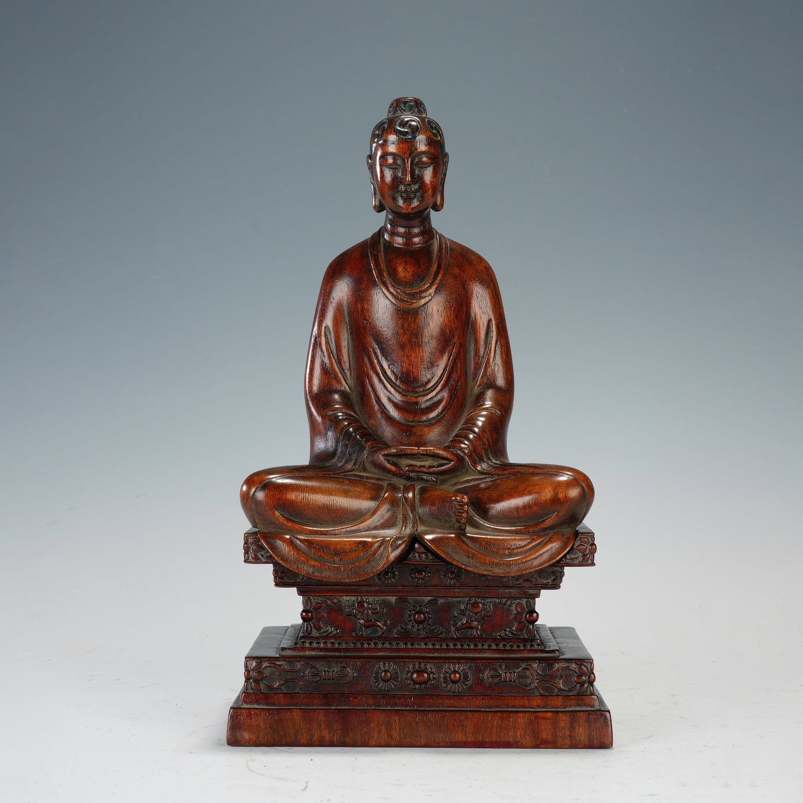 Chinese Agarwood Seated Sakyamuni Buddha Statue (1 of 9)