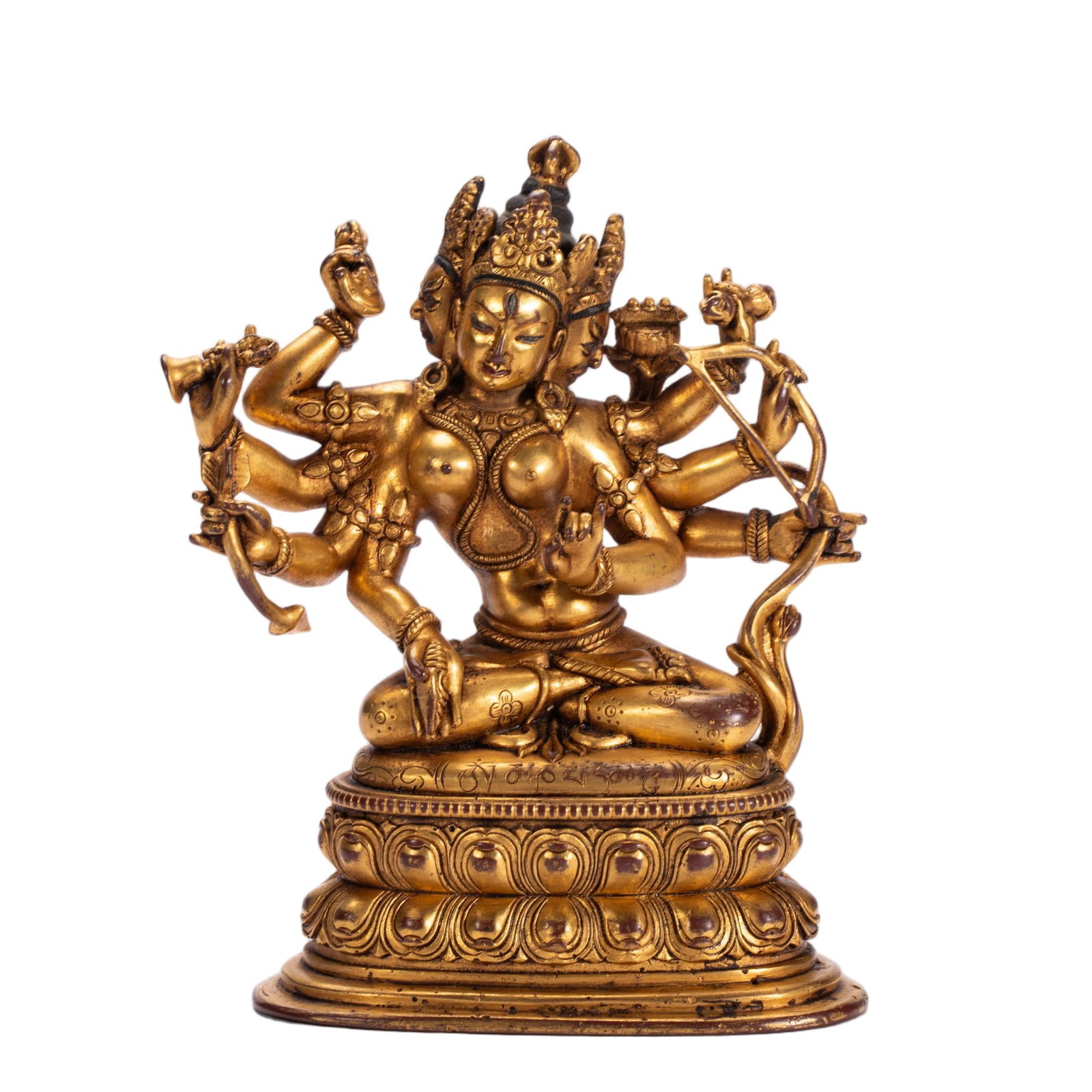 A Chinese Gilt Bronze Figure of Multi-Armed Goddess (1 of 10)