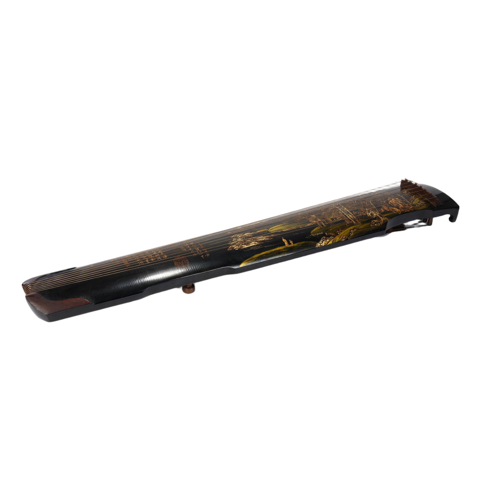 Chinese Lacquered and Gilt-Decorated Guqin (1 of 8)