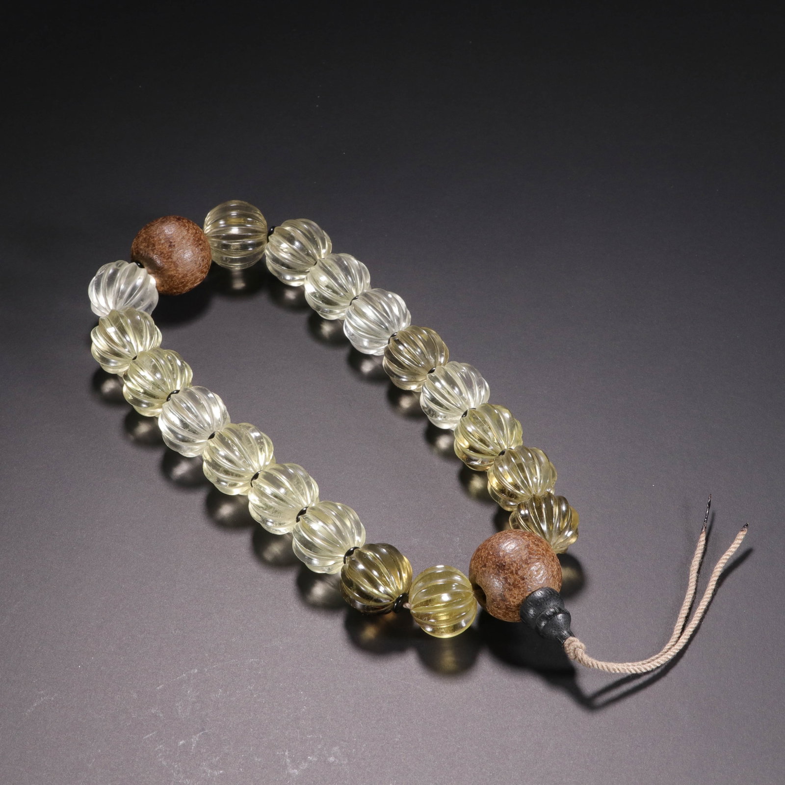 A Chinese Rock Crystal 18-Bead Prayer Bracelet (1 of 7)