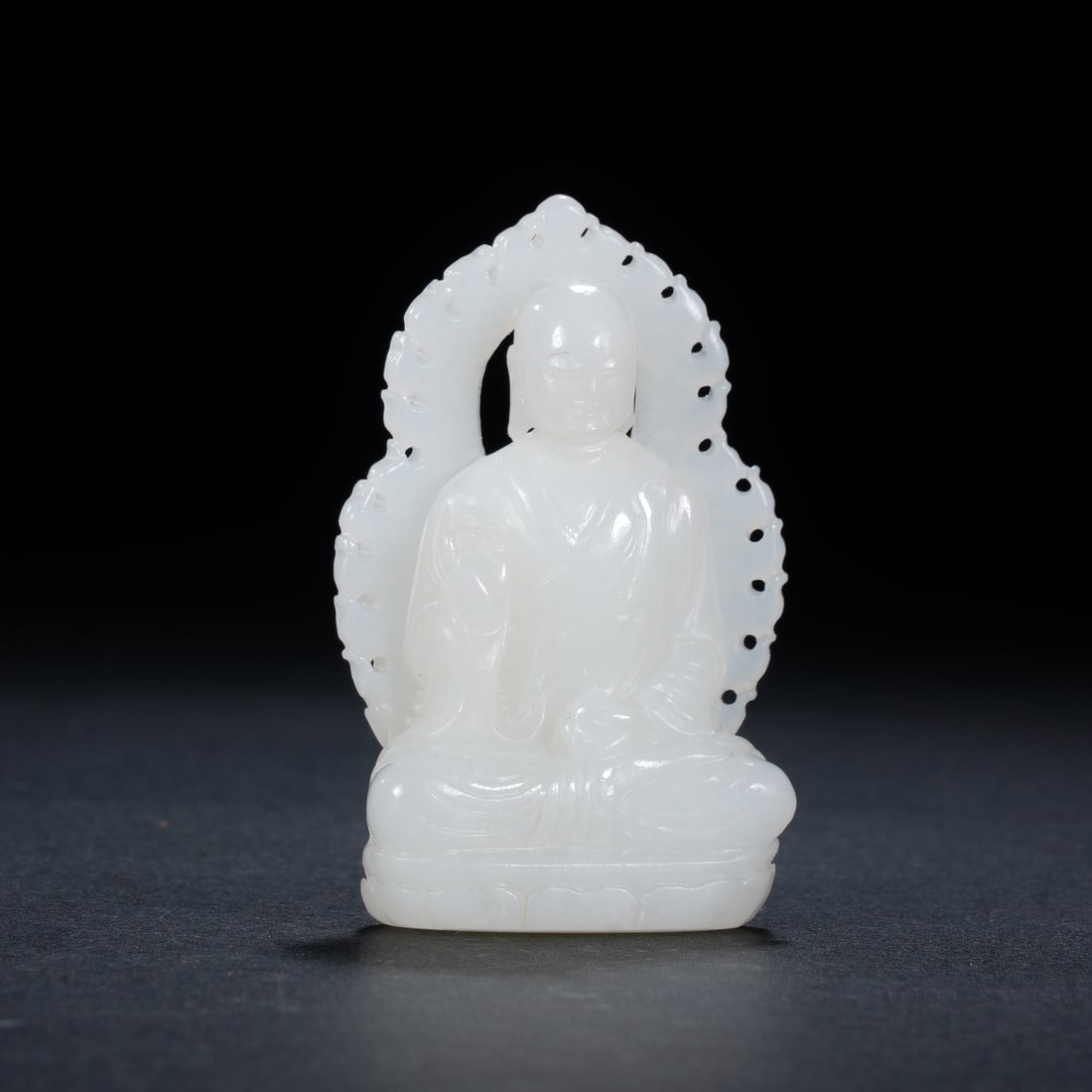 Chinese White Jade Buddha Statue (1 of 8)