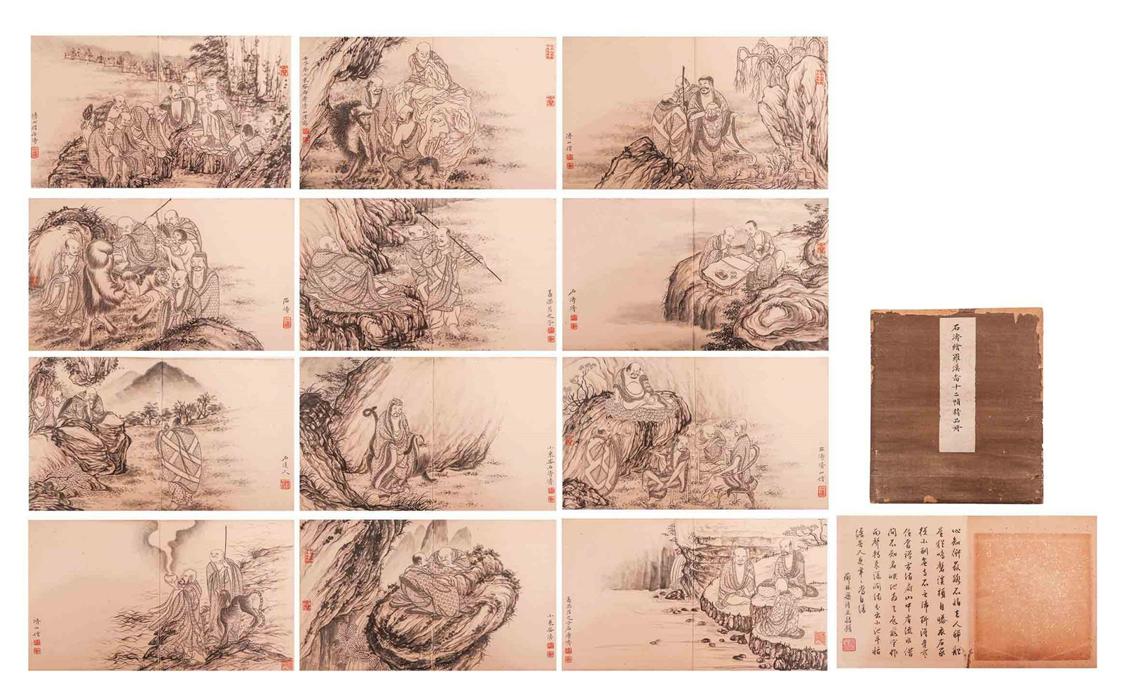 Chinese Luohan Painting Album, Attributed to Shitao (1 of 16)