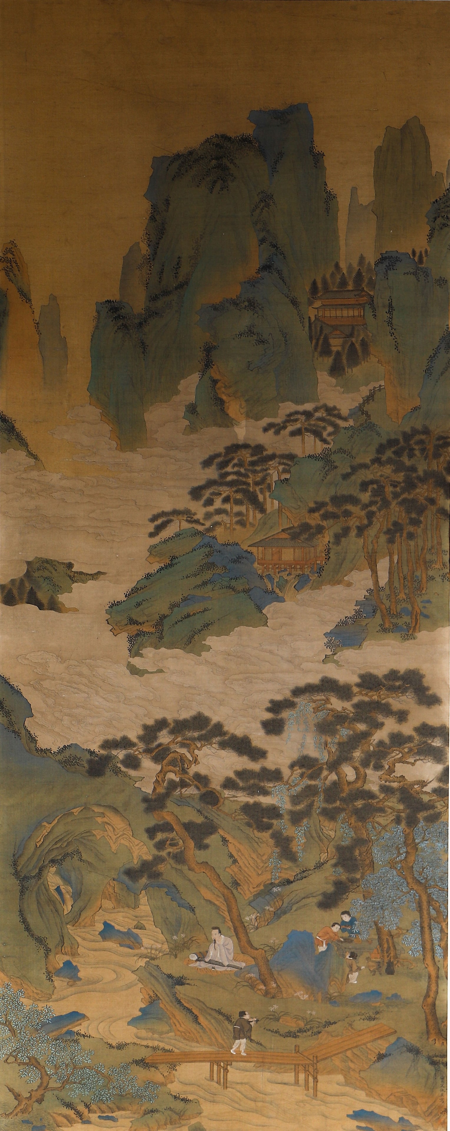 A CHINESE PAINTING OF LANDSCAPE, SIGNED QIU YING (1 of 6)