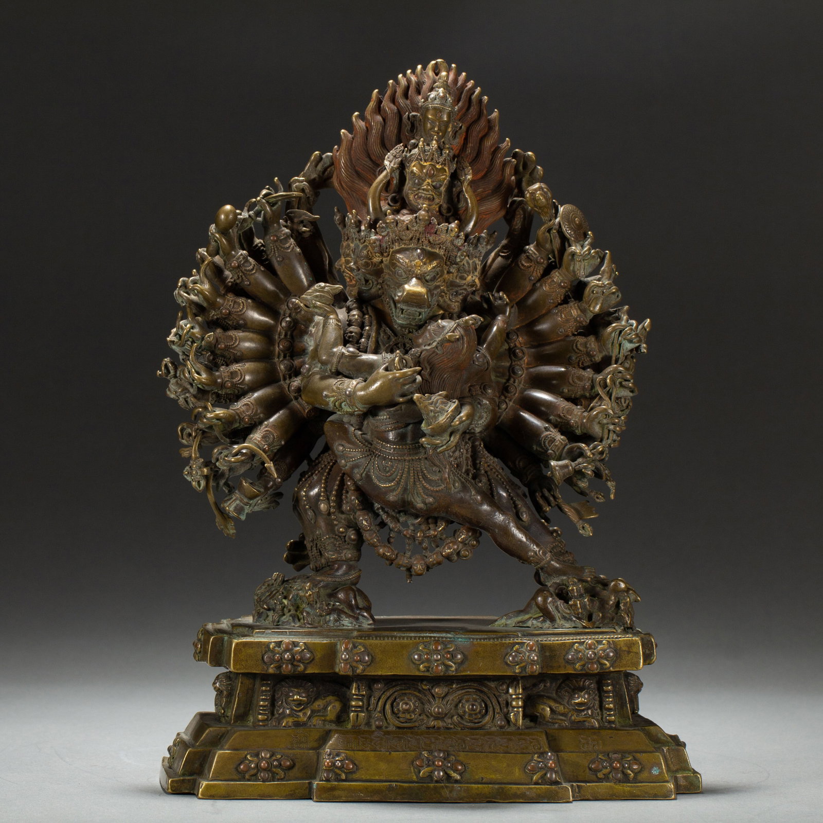 Chinese Alloy Copper Yamantaka Statue (1 of 10)