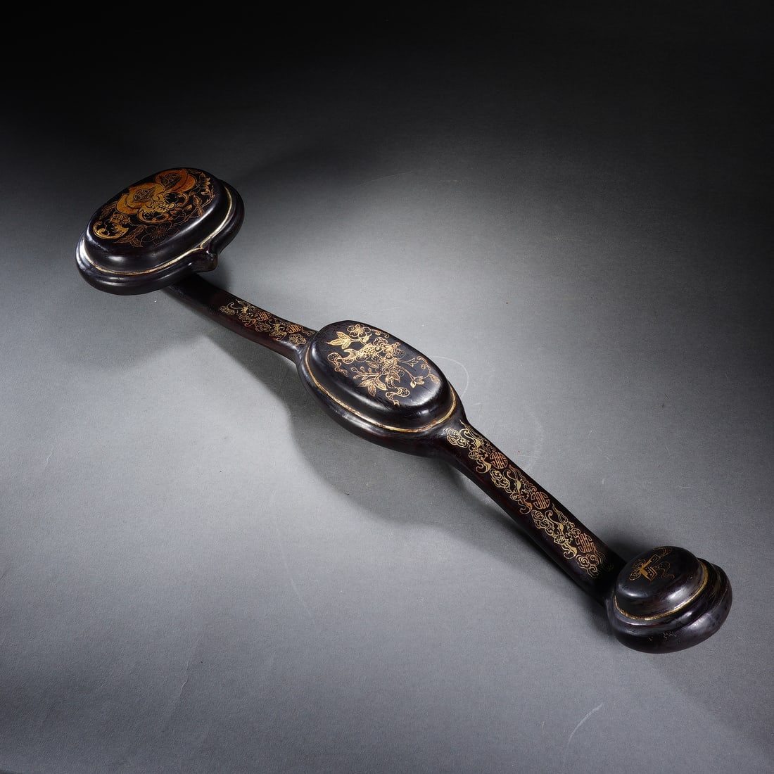 Chinese Lacquered Gilt Ruyi Scepter (1 of 8)