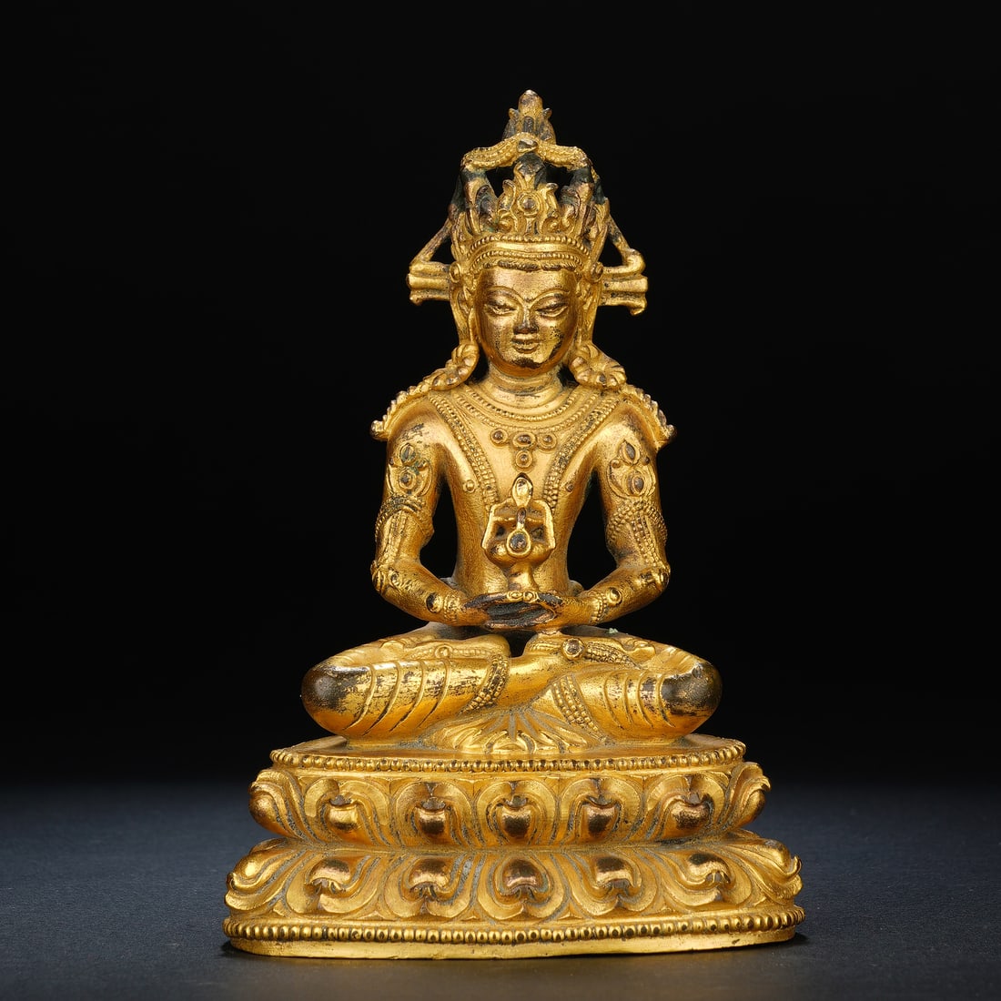 Chinese Gilt-Bronze Amitayus Buddha Statue (1 of 8)