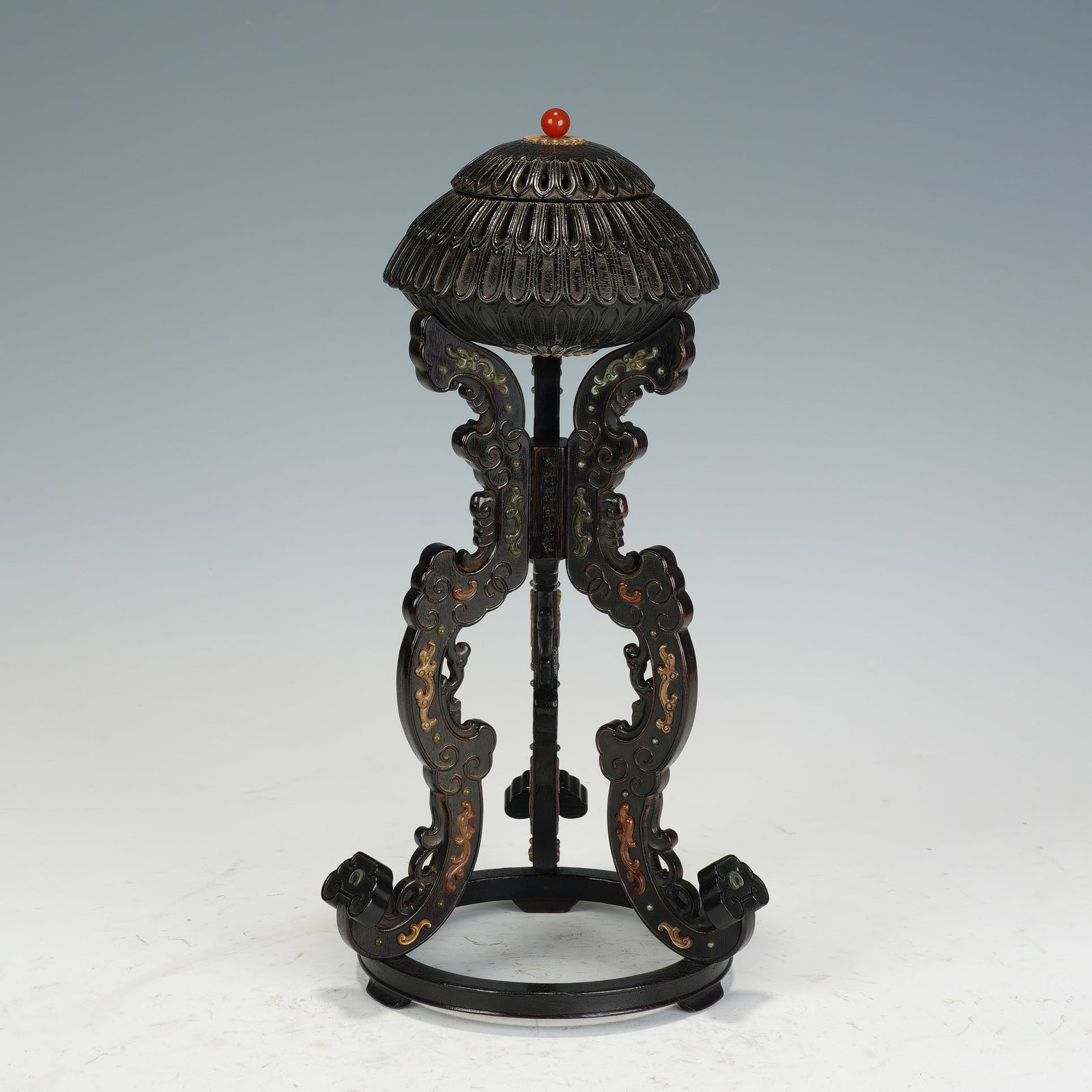 Chinese Zitan Wood Official Hat Stand (1 of 9)