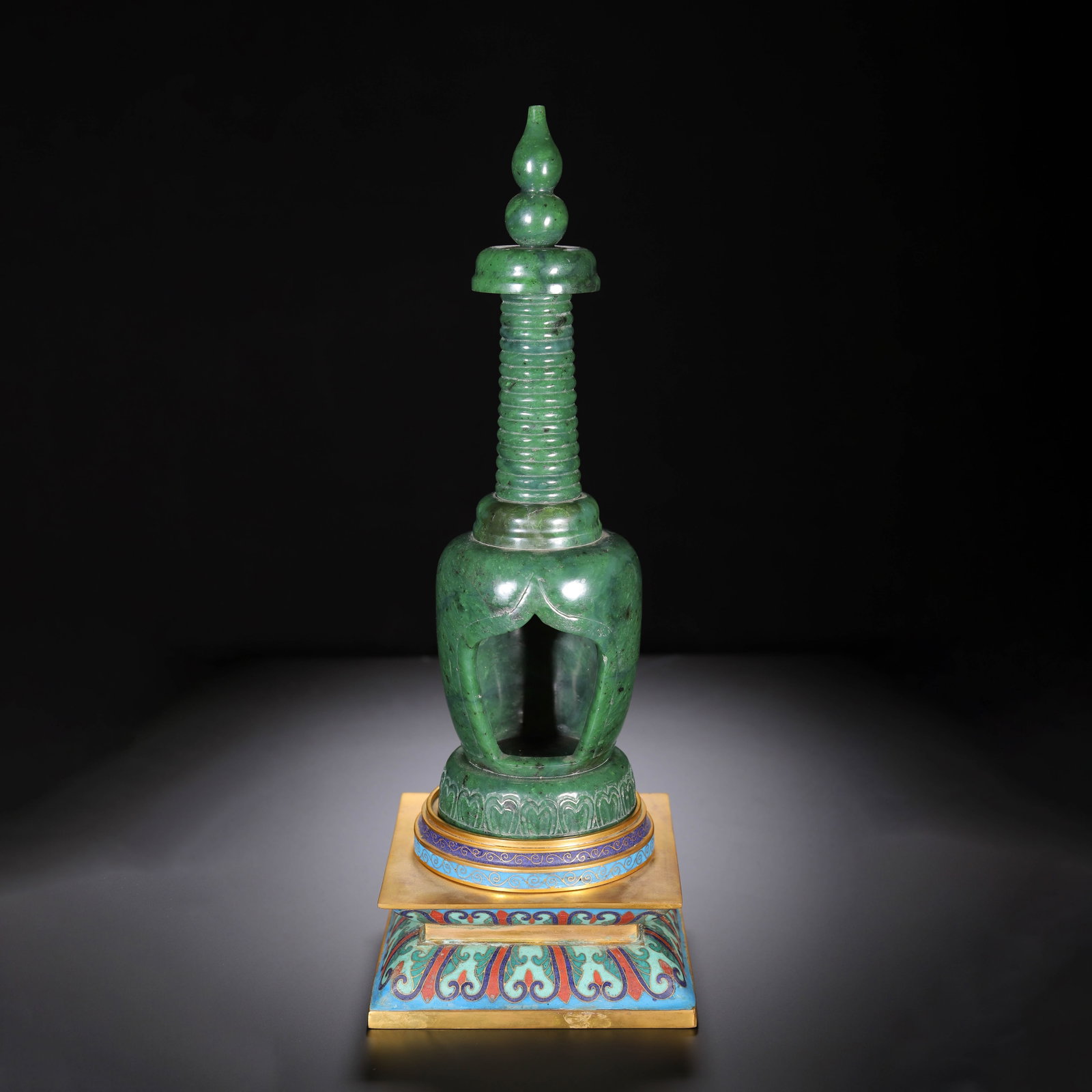 A Chinese Spinach Jade Buddhist Shrine (1 of 9)