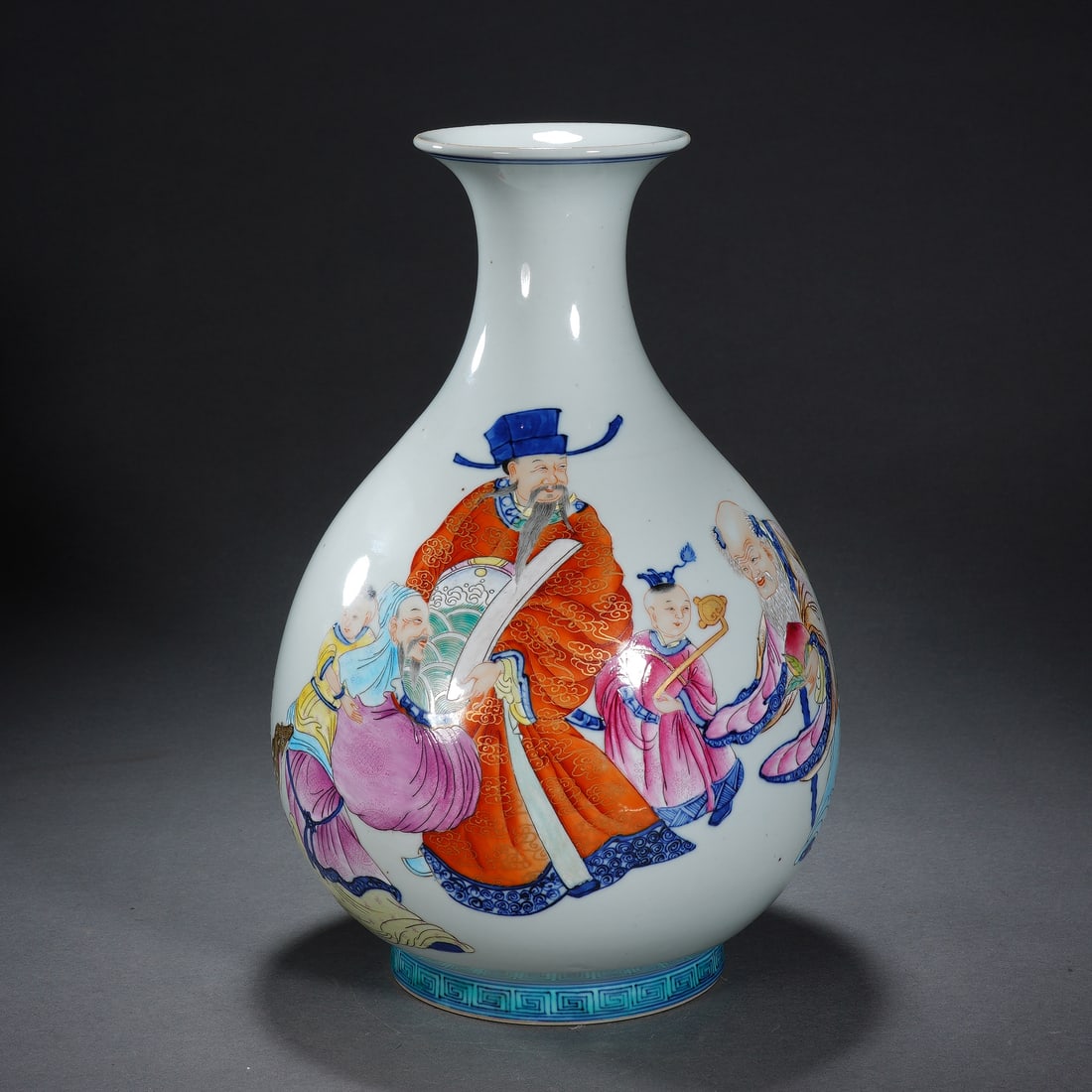 Chinese Famille Rose "Heavenly Official Bestowing Blessings" Vase (1 of 8)