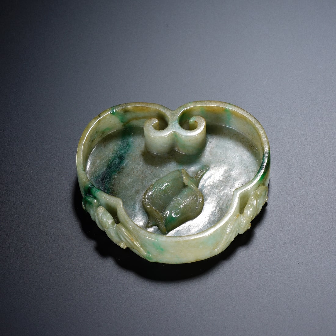 Chinese Jadeite "Nian Nian You Yu" Brush Washer (1 of 9)
