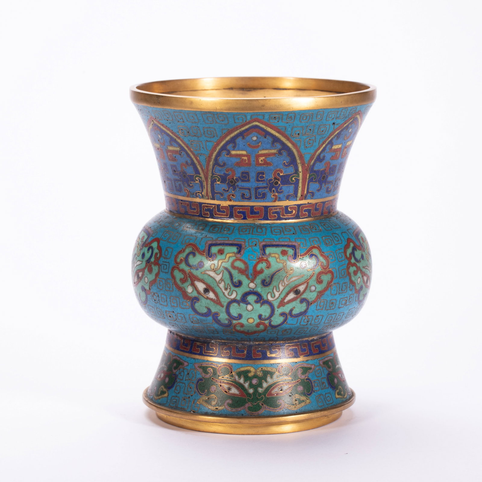 Chinese Cloisonné Enamel Archaistic Bronze-Style Vessel (1 of 9)