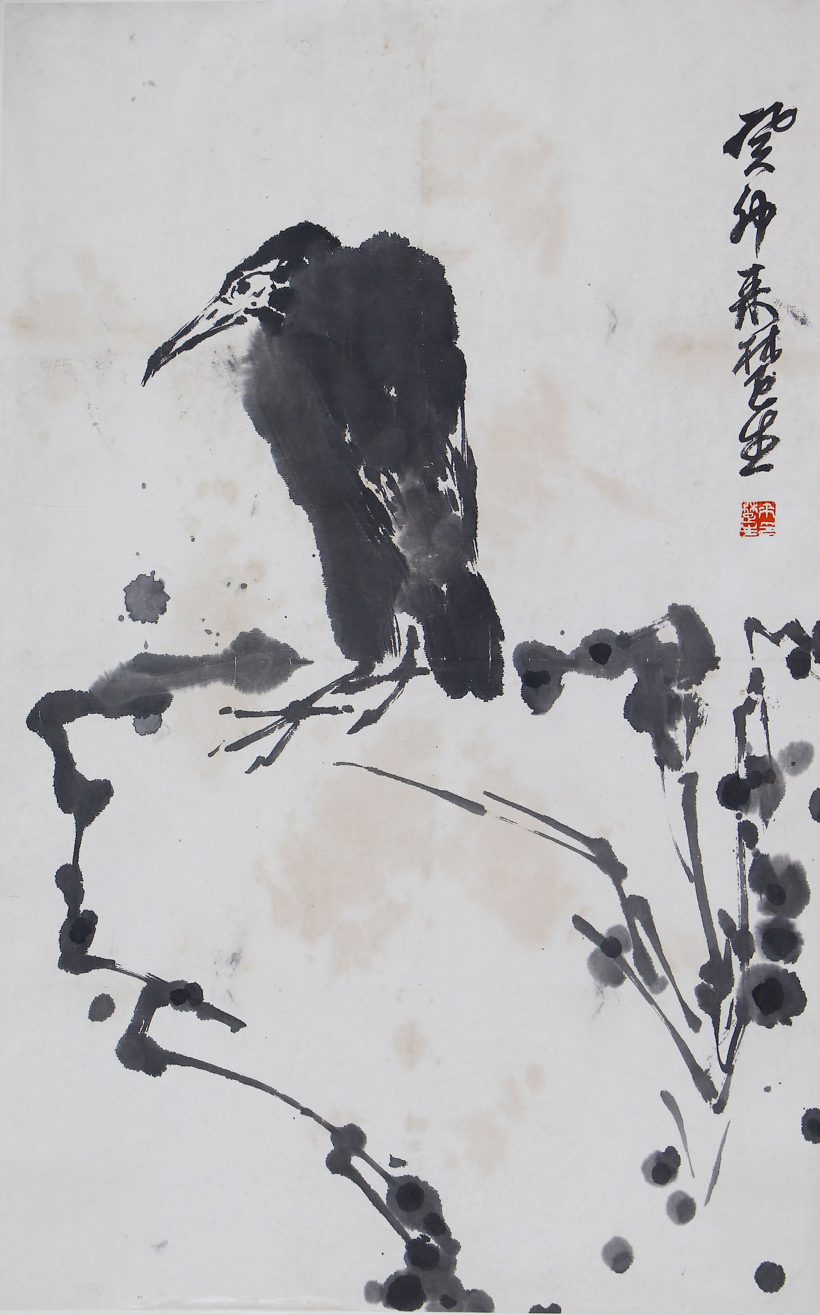 A CHINESE PAINTING OF HERON, SIGNED LI KUCHAN (1 of 4)