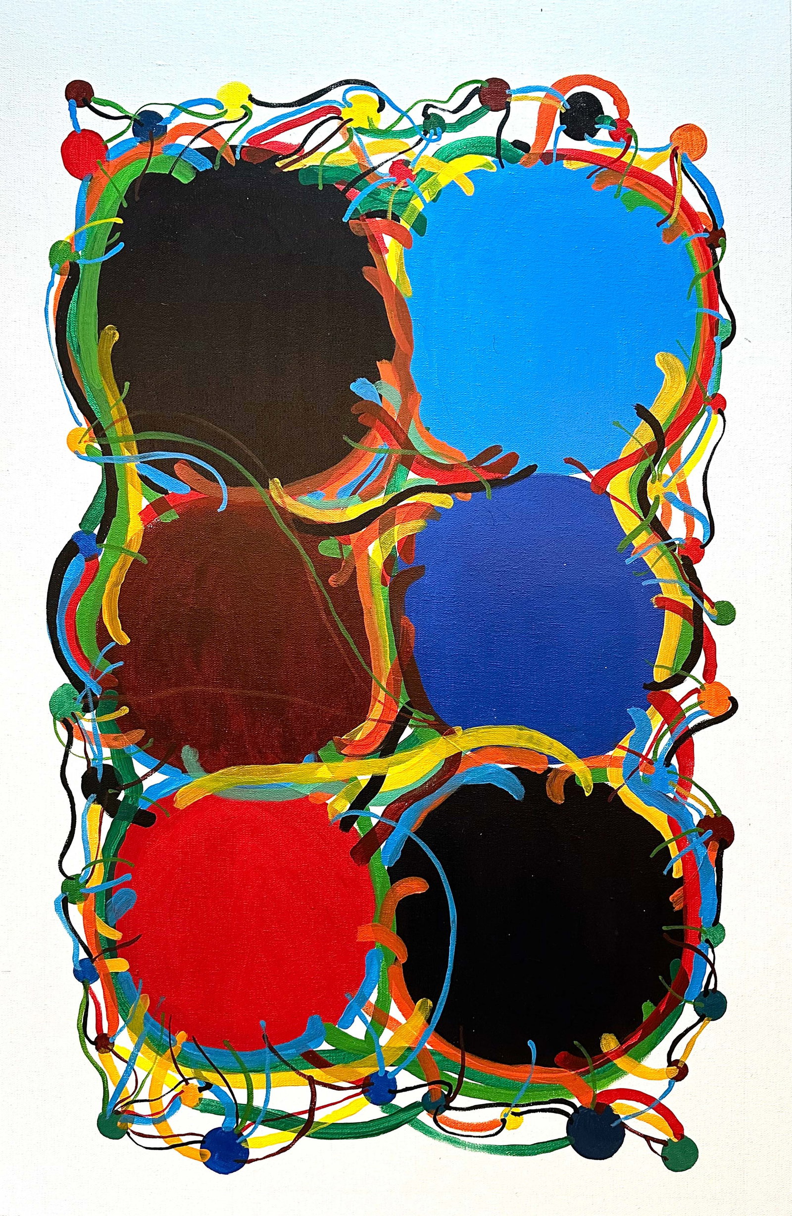 UNTITLED SIGNED ATSUKO TANAKA: UNTITLEDSIGNED ATSUKO TANAKA Untitled is imbued with the visual vocabulary of complex networks, lines and circles ? ideas of which originated from Tanaka's transitional electric Dress, which was prese