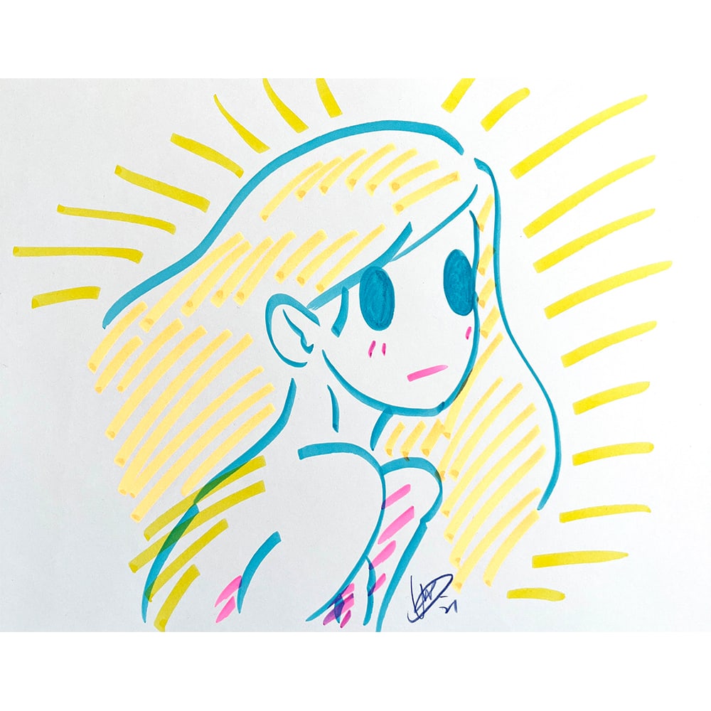 A SKETCH SIGNED TAKERU AMANO (1 of 1)