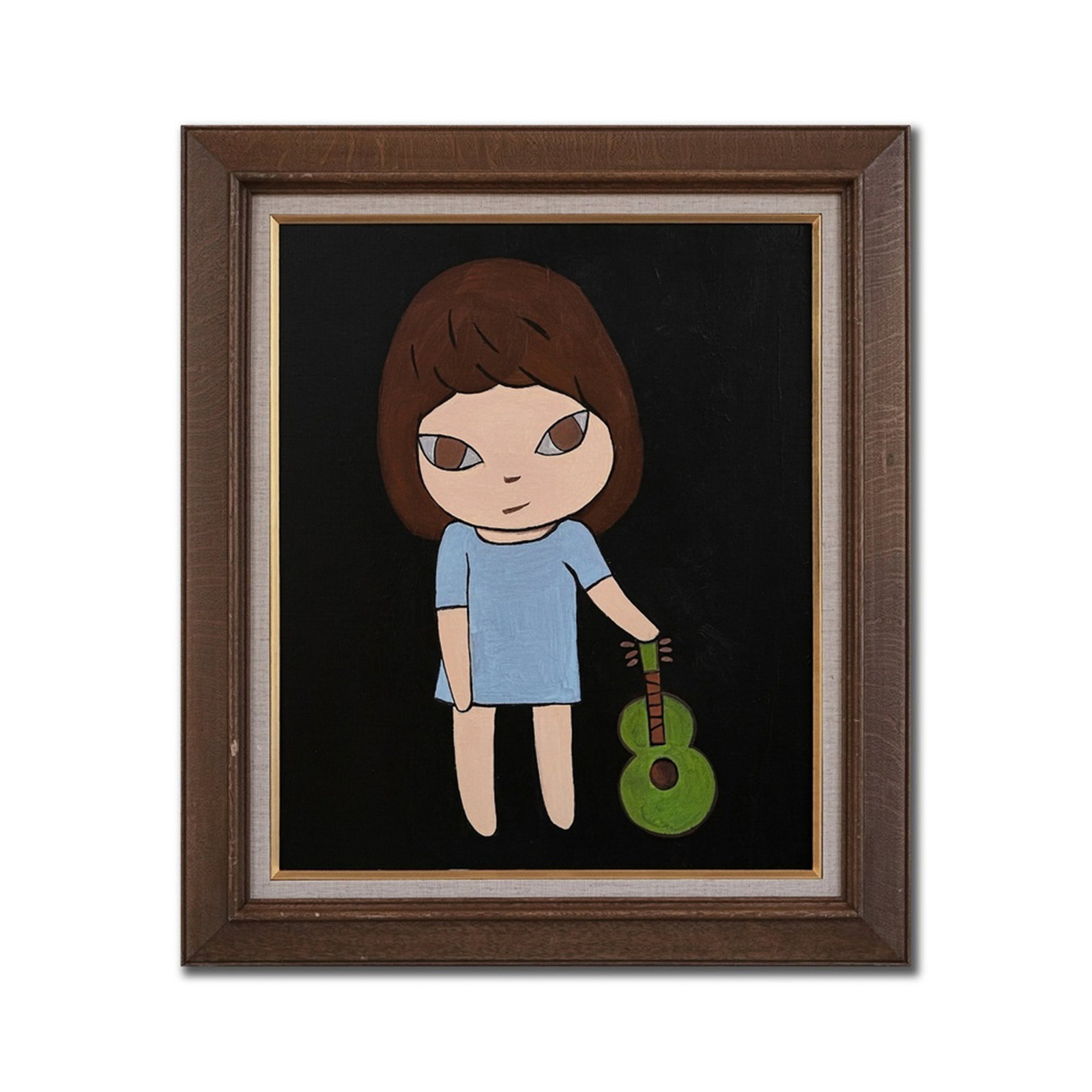 YOSHITOMO NARA (B.1959), ATTRIBUTED TO, ACRYLIC ON CANVAS: YOSHITOMO NARA (B.1959), ATTRIBUTED TO, ACRYLIC ON CANVAS Signed (verso) Image Dimensions: 23 3/4 x 19 3/4 in (60.5 x 50 cm) Framed Dimensions: 30 3/4 x 26 5/8 in (78 x 67.5 cm) This painting comes wi