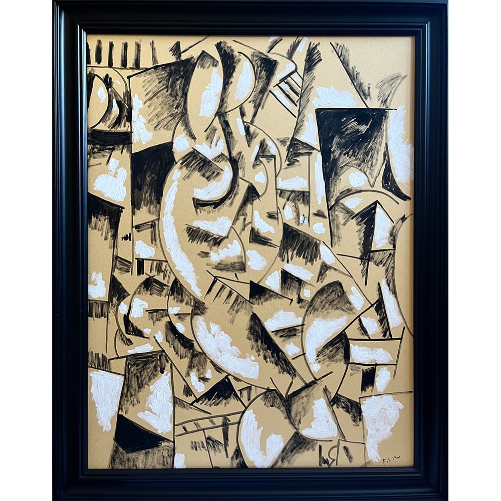 Etude pour Le Modèle nu dans l'atelier Signed Fernand Léger: Etude pour Le Modèle nu dans l'atelier Signed Fernand Léger Gouache and brush and black ink on paper laid down on board. Signed with initials and dated 'F.L. '12' (lower right). Painted in 1912. Thi