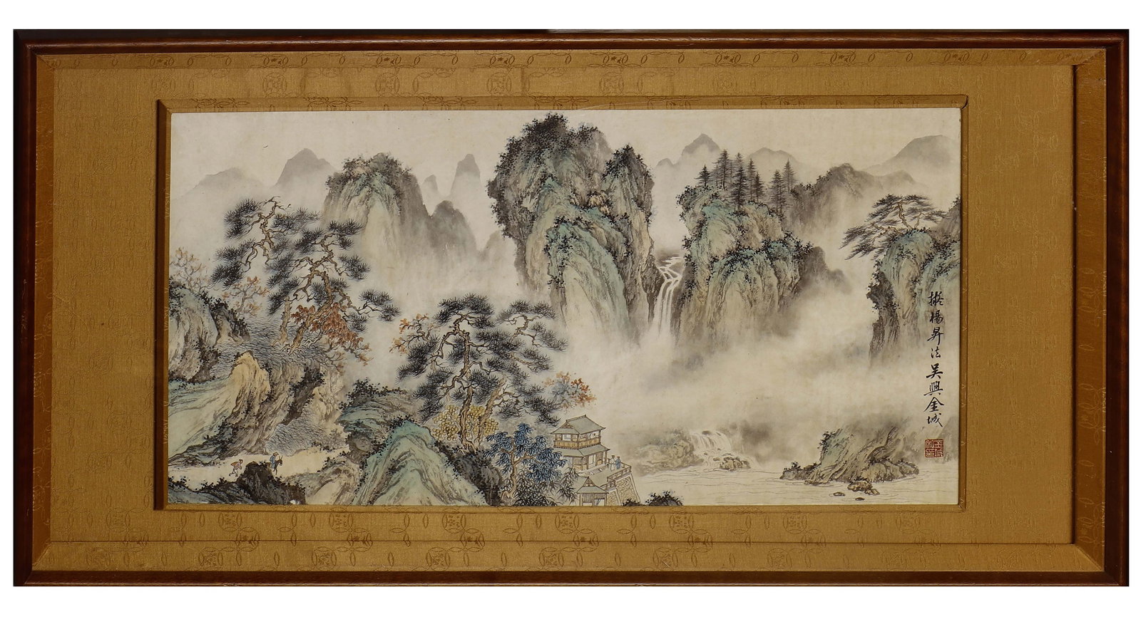 A CHINESE PAINTING OF LANDSCAPE, SIGNED JIN CHENG (1 of 4)