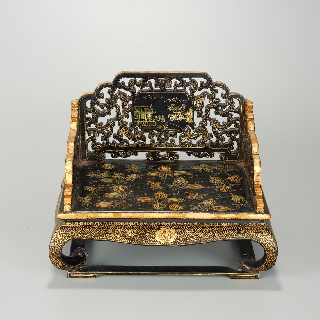 Chinese Gilt-Decorated Lacquer Throne Stand (1 of 7)