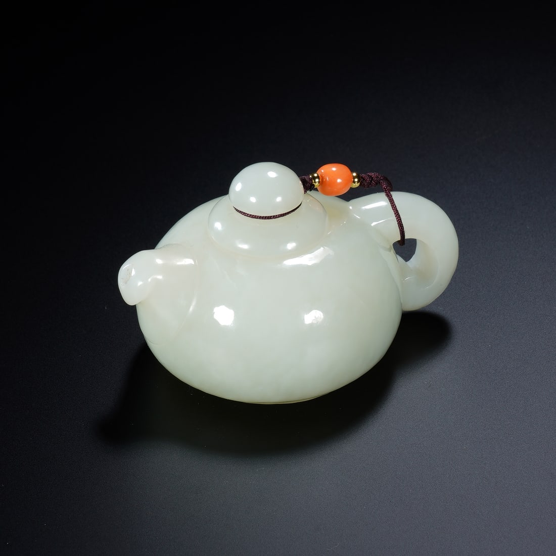 Chinese White Jade Handled Teapot (1 of 5)