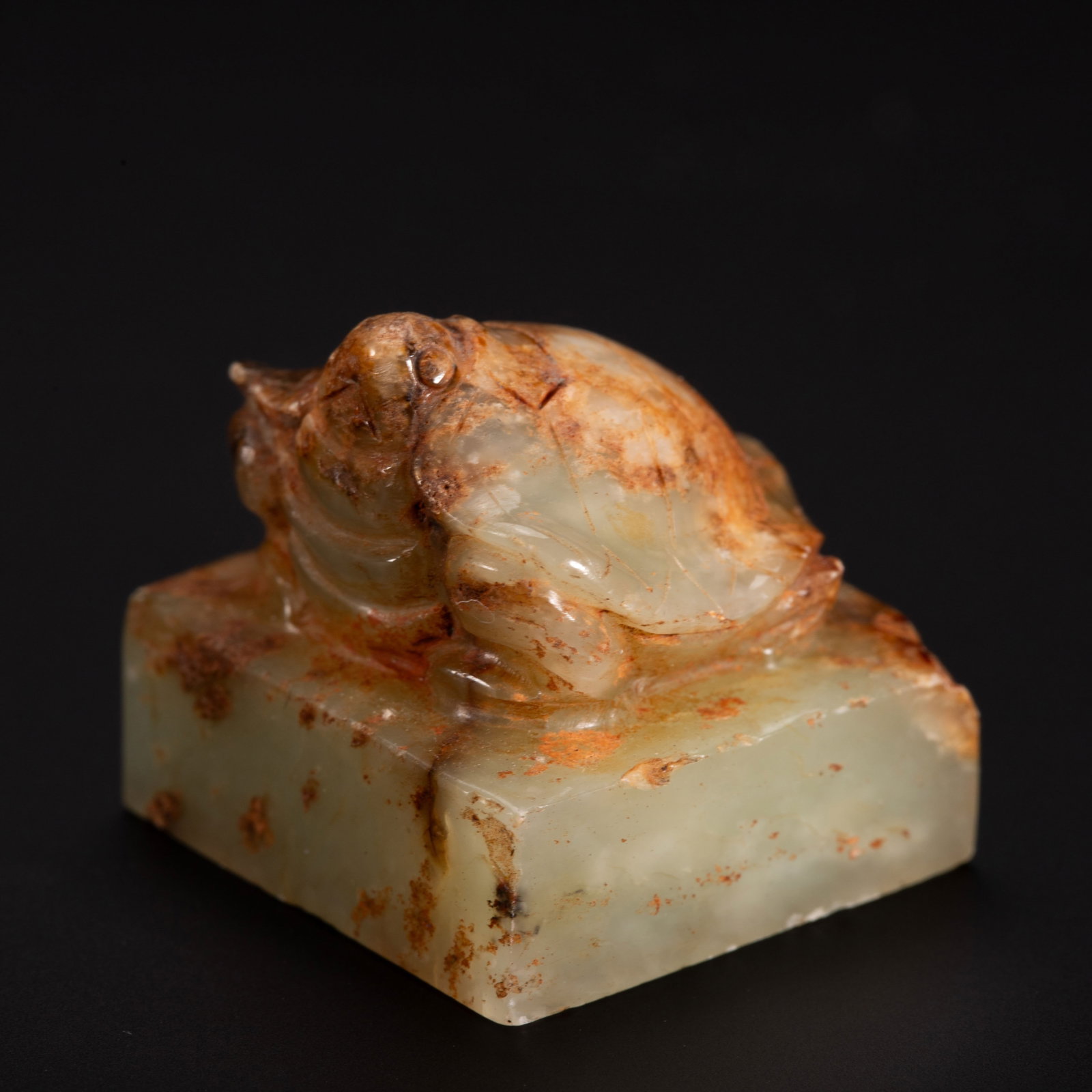 A Chinese Hetian Jade Turtle Seal (1 of 6)