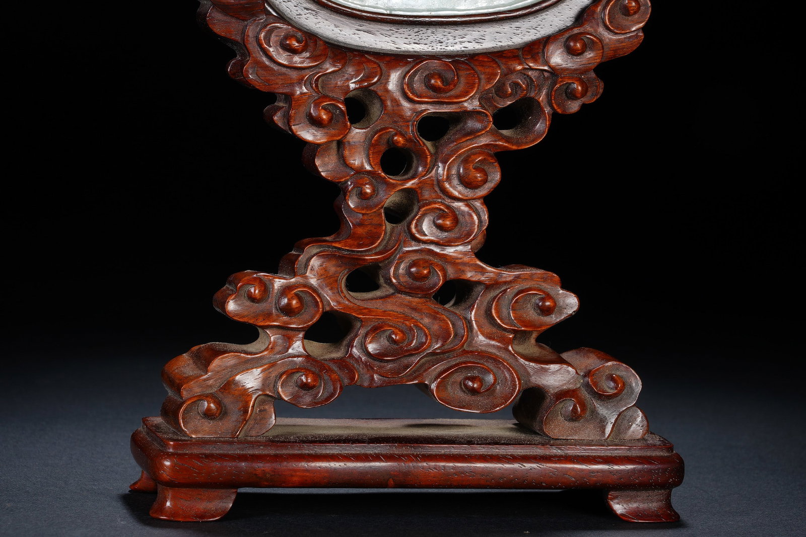 Chinese Jadeite 'Longevity' Table Screen - 4