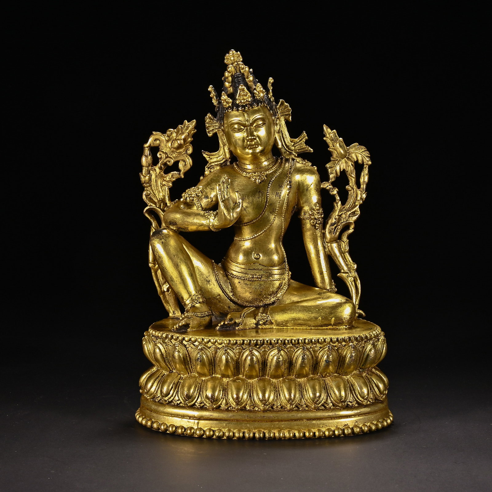 A Chinese Gilt-Bronze Buddhist Deity Statue (1 of 8)