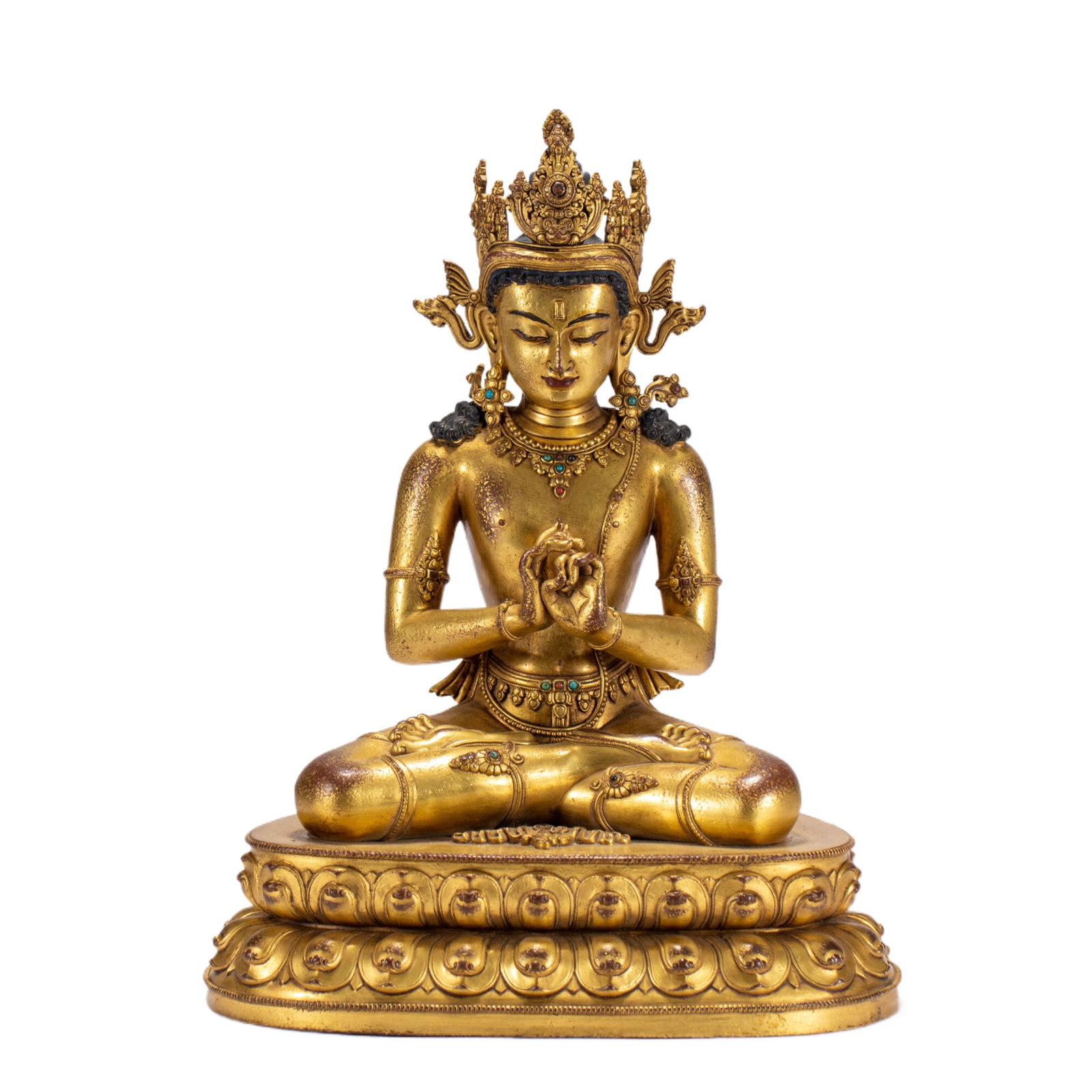 A CHINESE GILT BRONZE BUDDHA STATUE (1 of 9)
